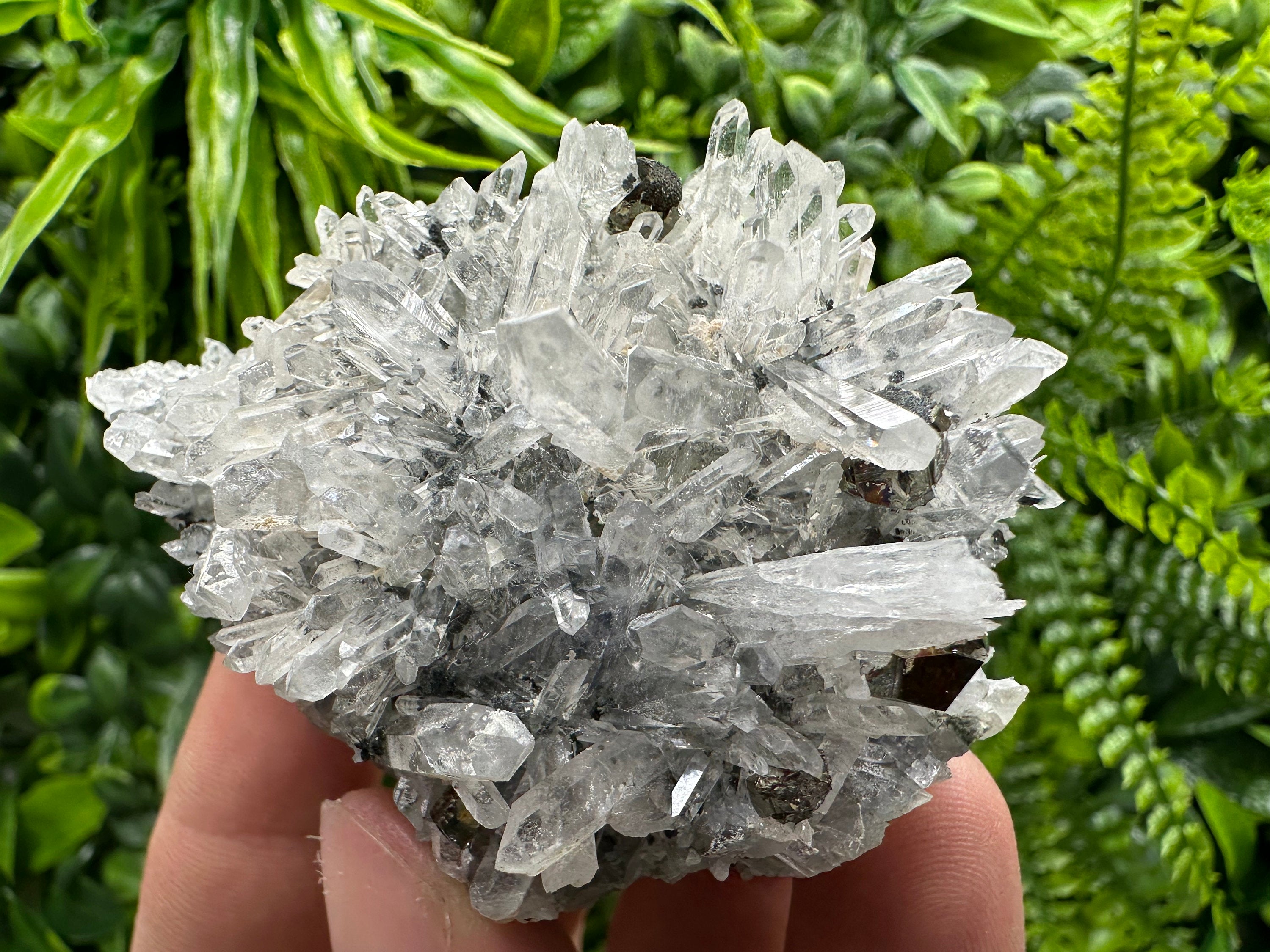 Pyrite Hematite Quartz Calcite Cluster Mineral Specimen