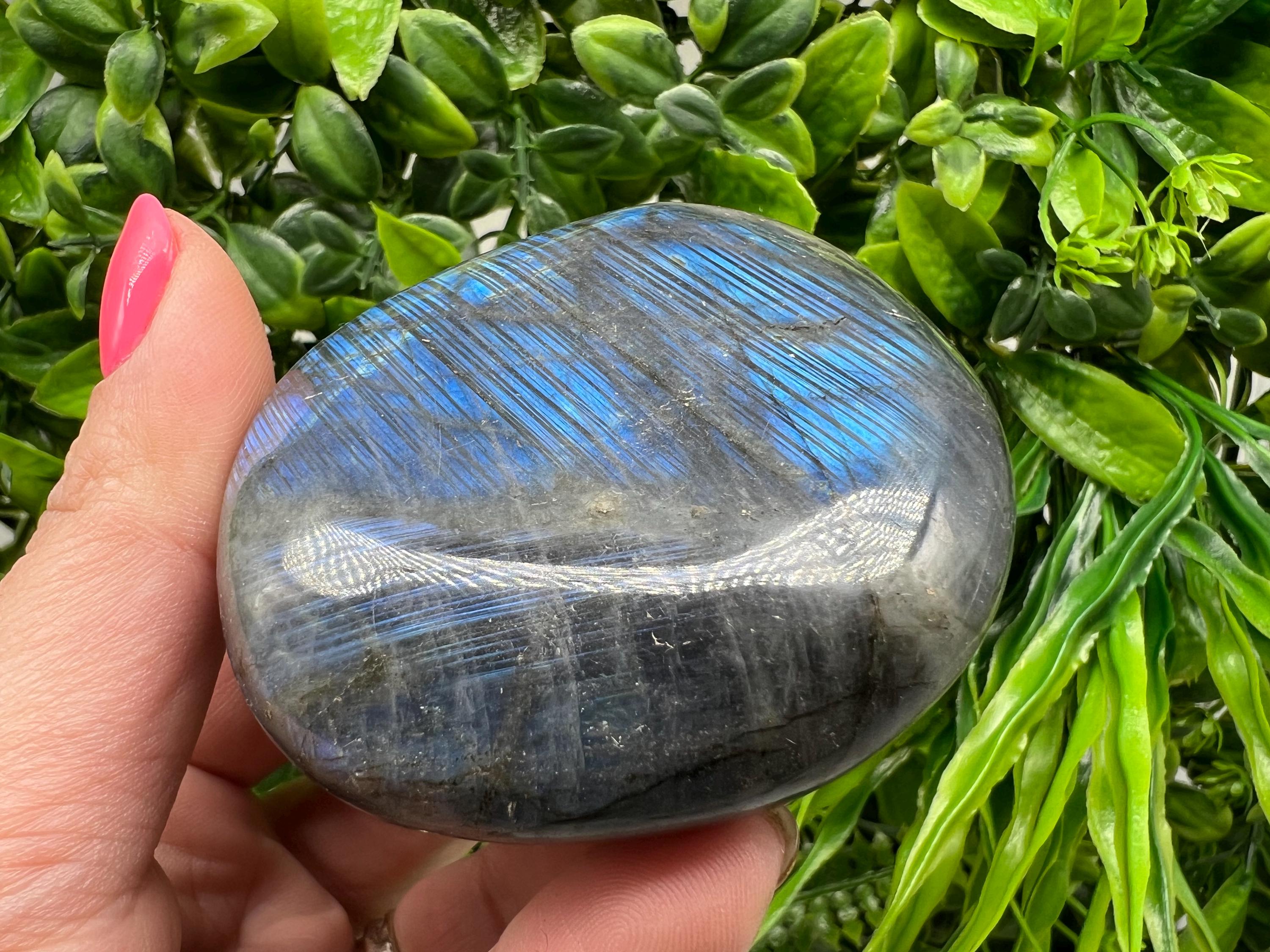 Polished Labradorite Crystal Decor Slab: Rainbow Multifire Stone