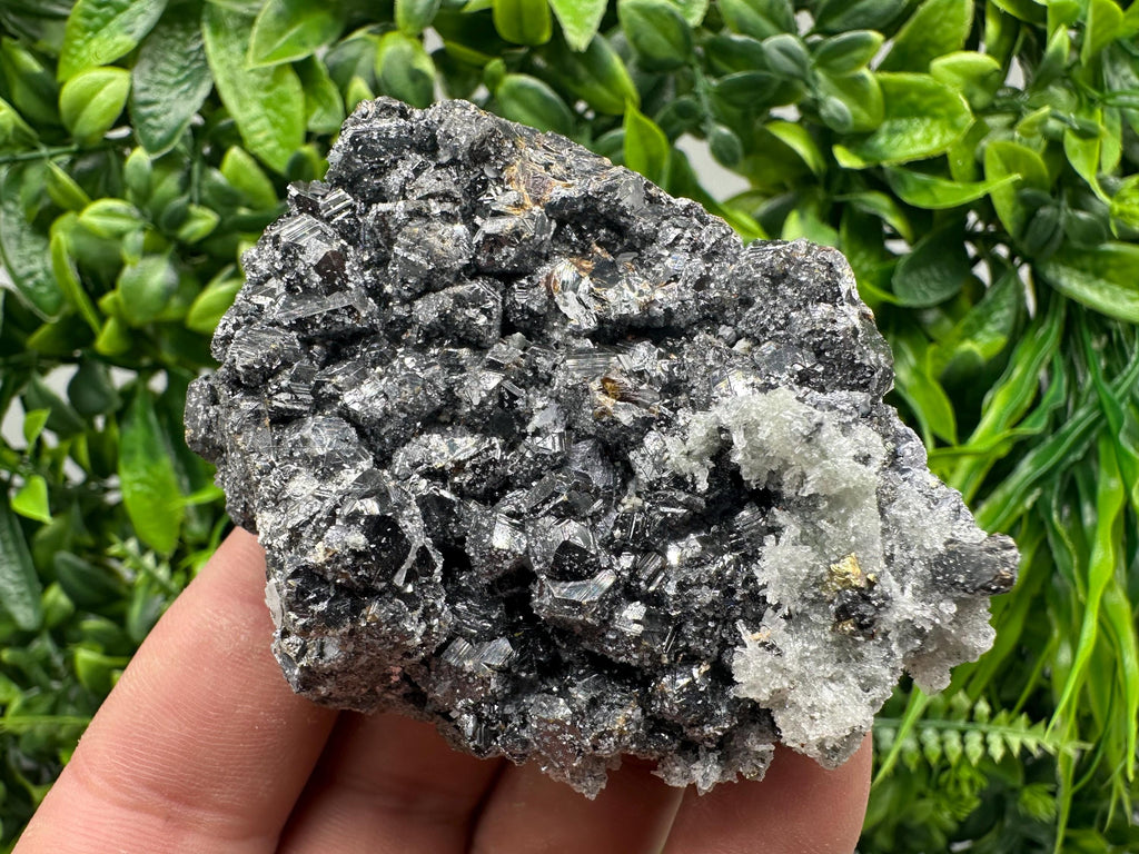 Sphalerite on Green Quartz, Madan Bulgaria, Mineral Specimen