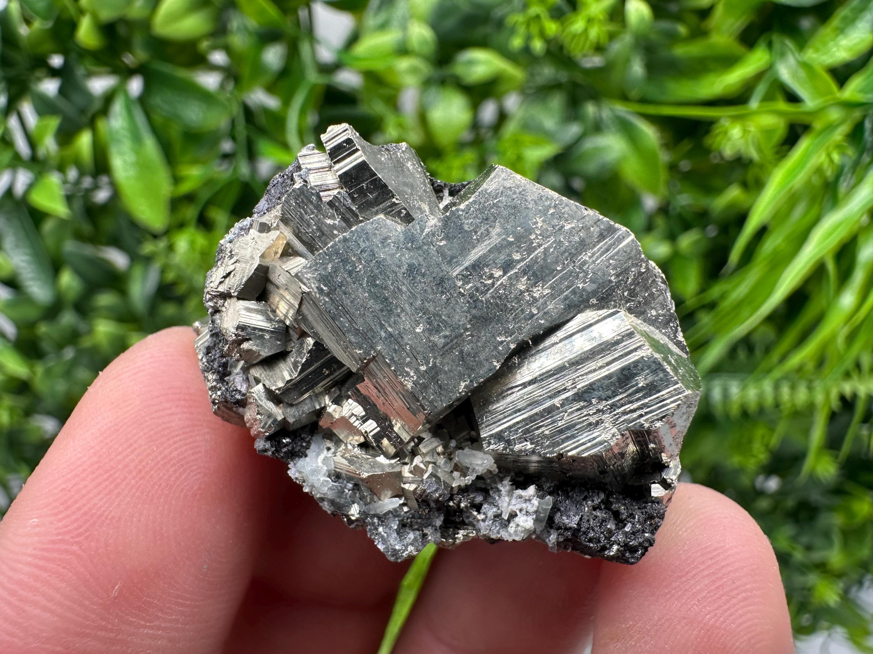 Pyrite on Sphalerite Mineral Specimen, Rare Crystal Decor
