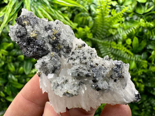 Chalcopyrite Galena Sphalerite on Quartz: Natural Mineral Decor