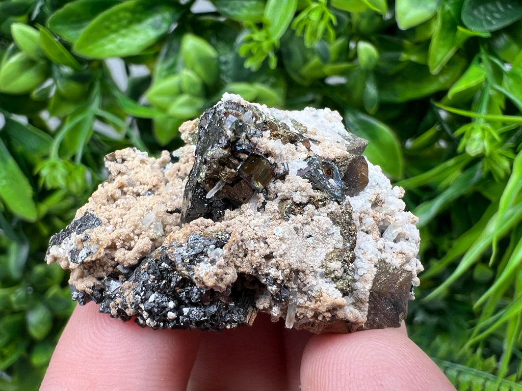 Rainbow Pyrite Siderite Mineral Specimen: Madan Bulgaria Collectible