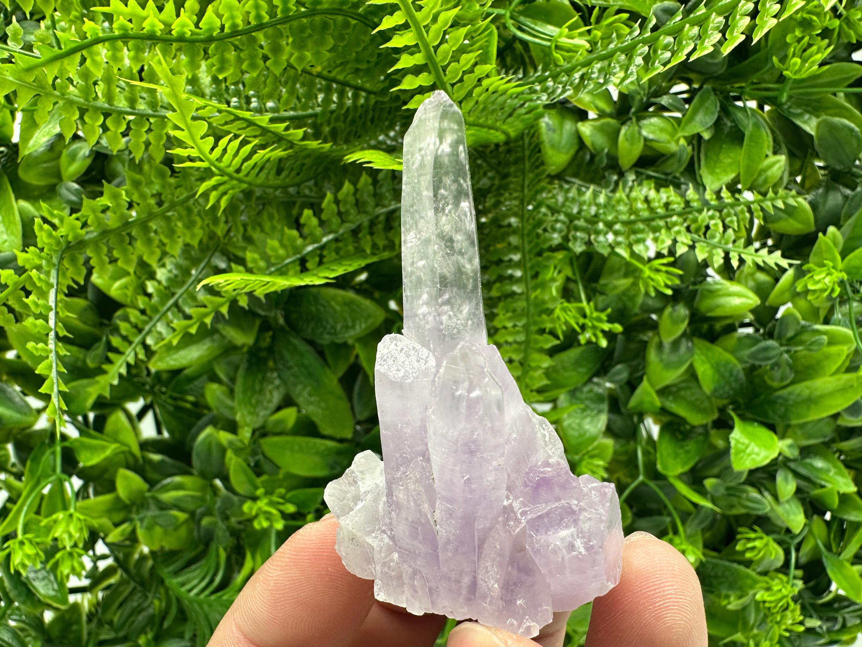 Phantom Amethyst Crystal, Cérusite Mineral Specimen