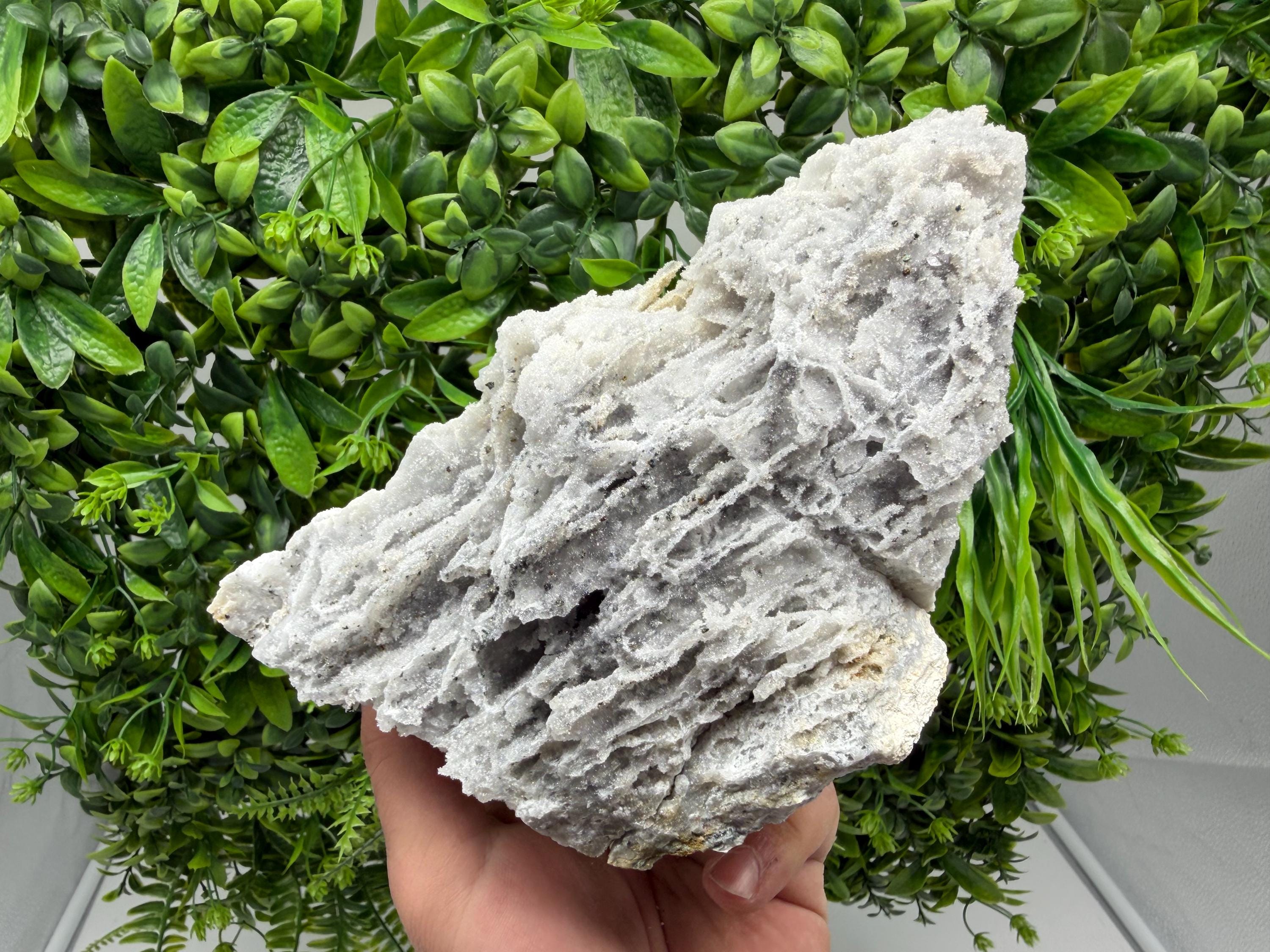 Chalcedony Quartz Cluster with Chlorite - Bulgaria Mineral Specimen