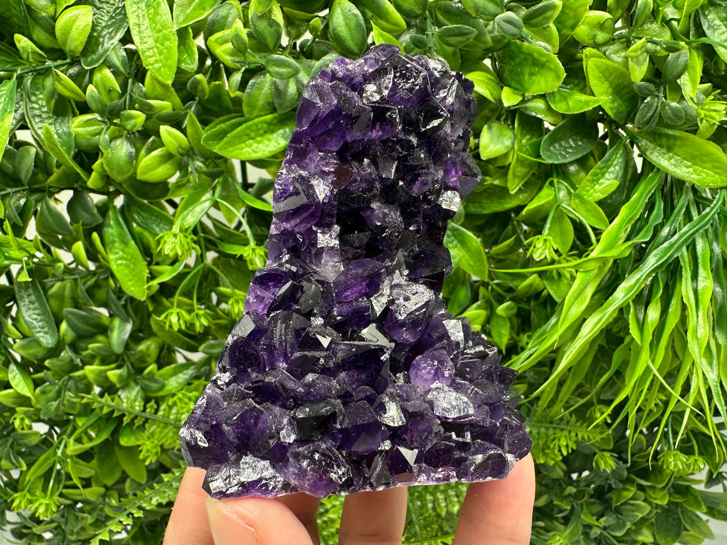 Uruguay Amethyst Crystal: Purple Quartz Home Decor, Energy Stone