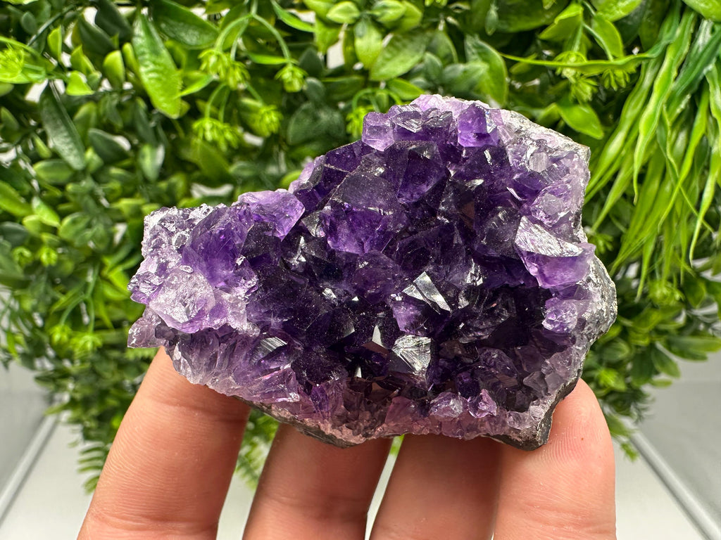 Natural Purple Amethyst Crystal Cluster from Uruguay, Home Decor