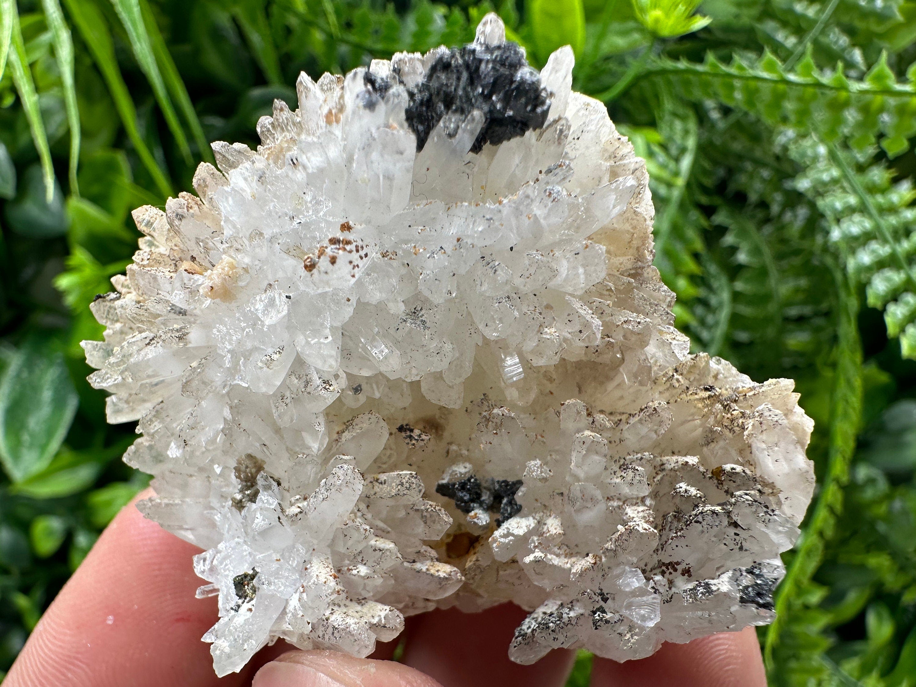 Quartz with Chalcopyrite and Sphalerite, Natural Minerals Home Decor Stone