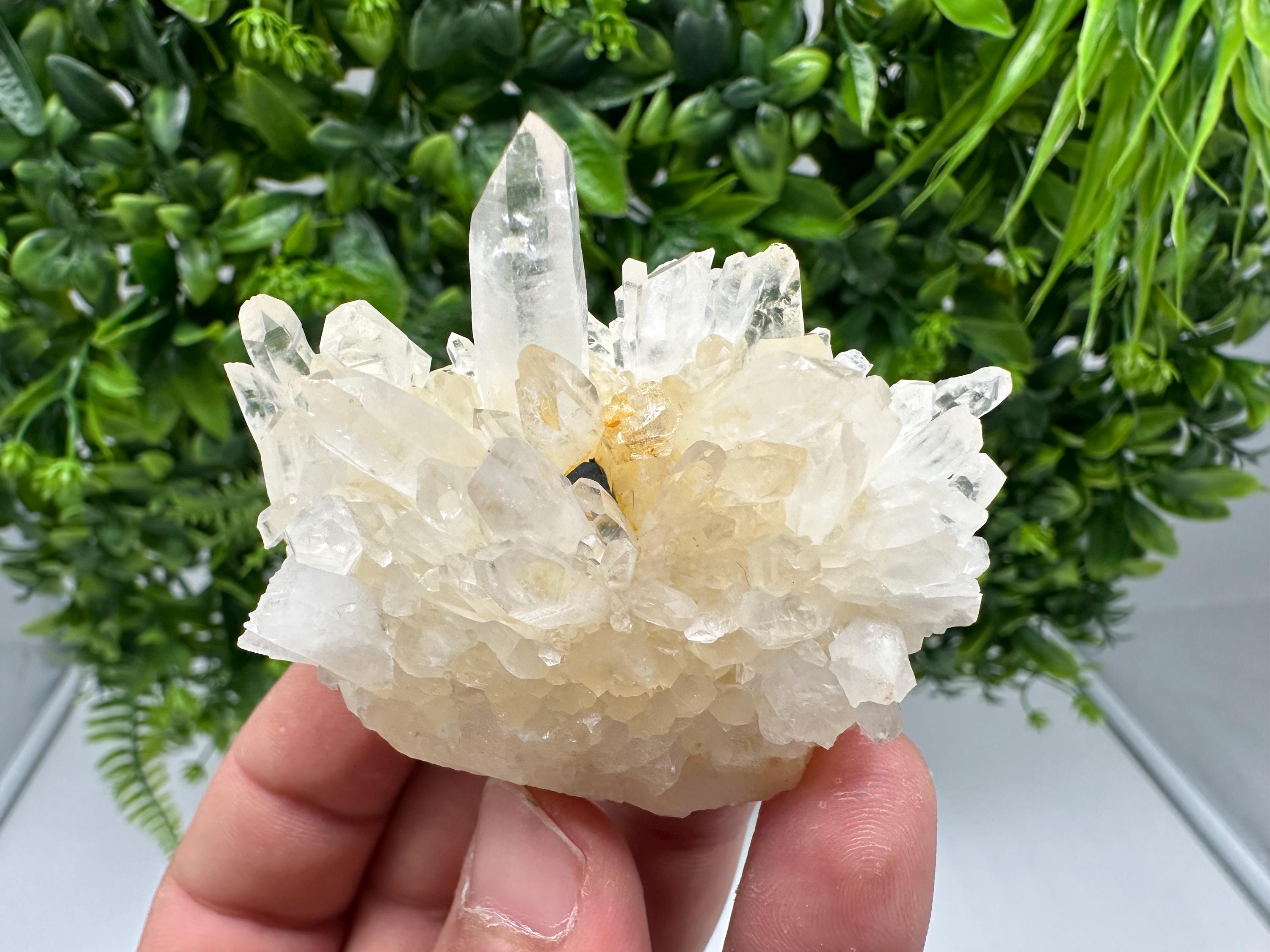 Quartz Limonite Mineral Specimen, Iron Oxide Stone Decor
