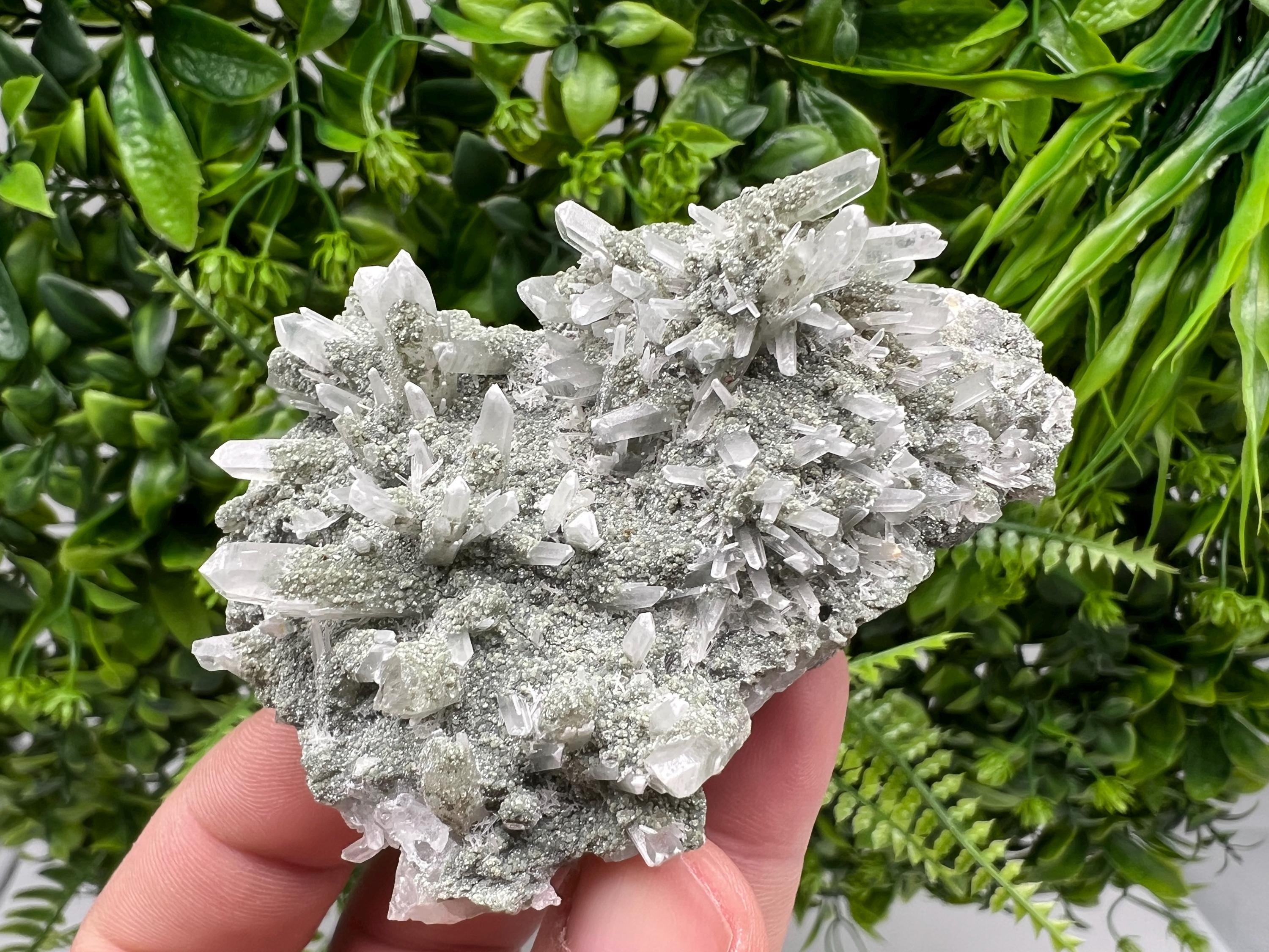 Green Quartz Specimen: Chlorite and Sphalerite Inclusions, Madan Bulgaria