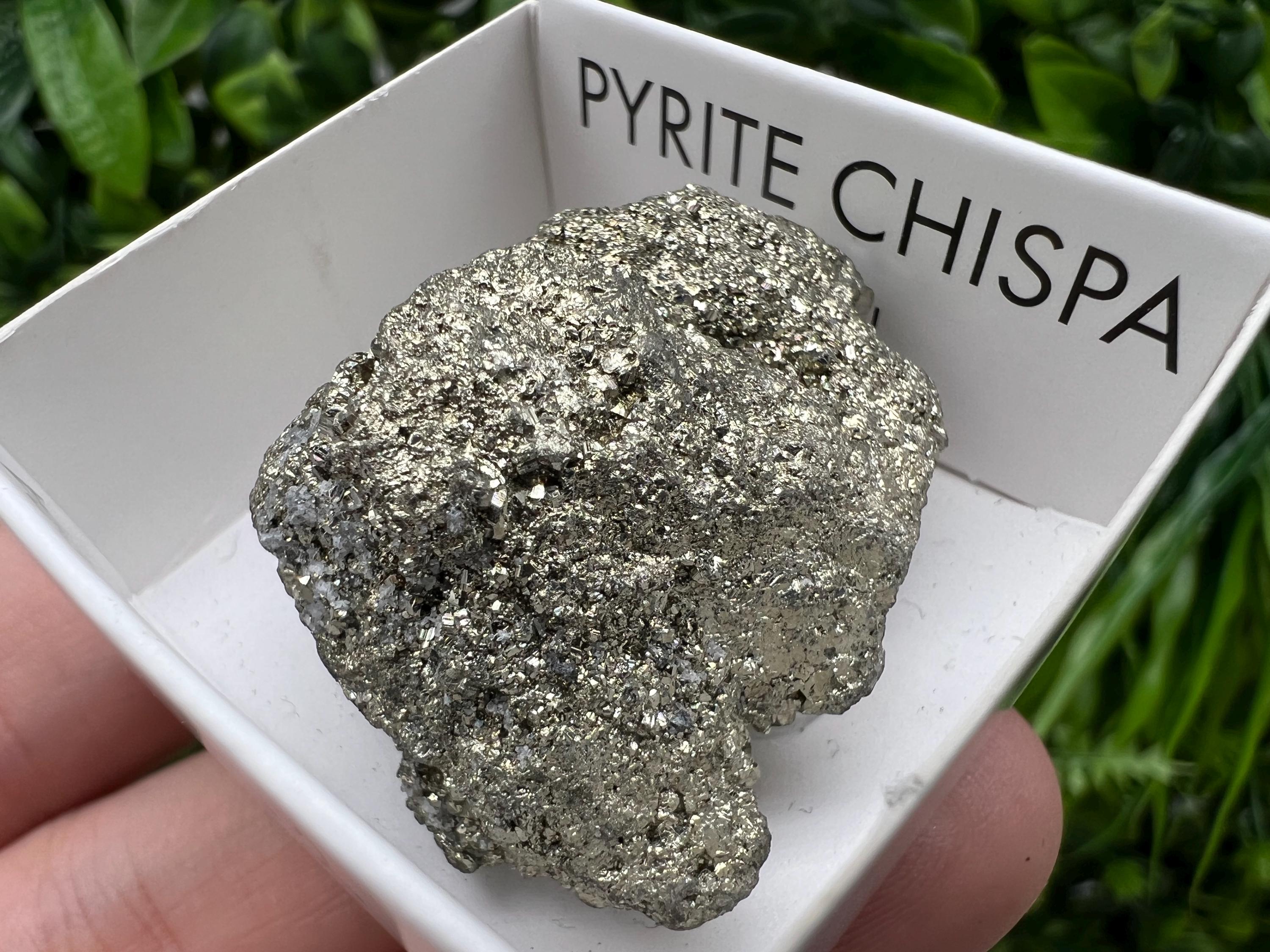 Peruvian Pyrite Cube: Natural Gold Mineral Specimen, Home Decor (3.5/3.5cm