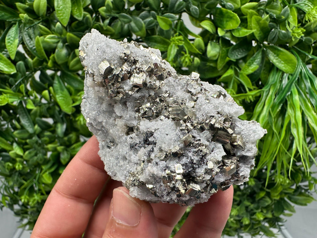 Stunning Pyrite on Quartz,Calcite from Borieva mine,Madan,Bulgaria,natural,collectible mineral specimen,home decor stone,collection crystal