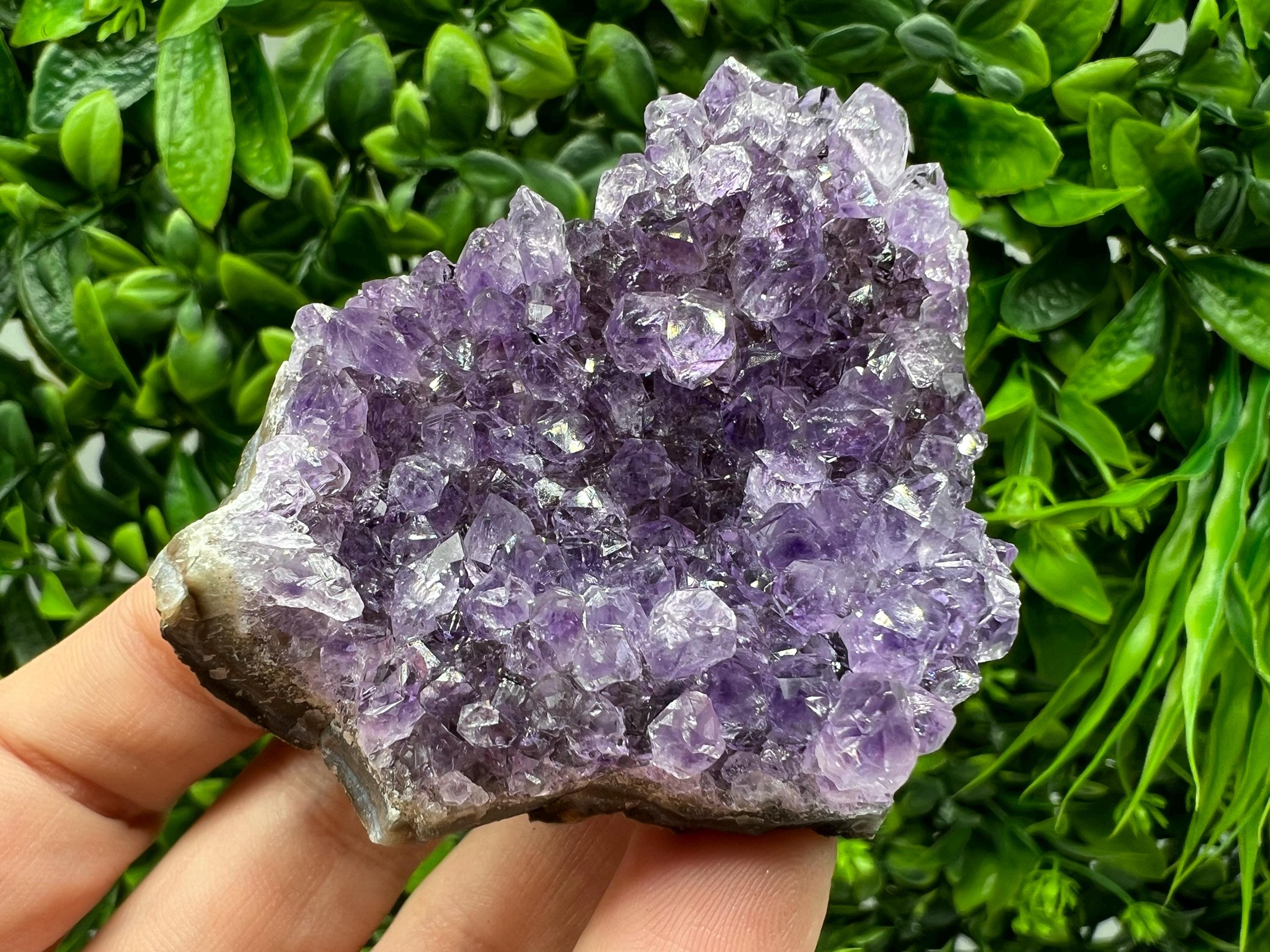 Natural Purple Amethyst Cluster, Uruguay Crystal, Home Decor