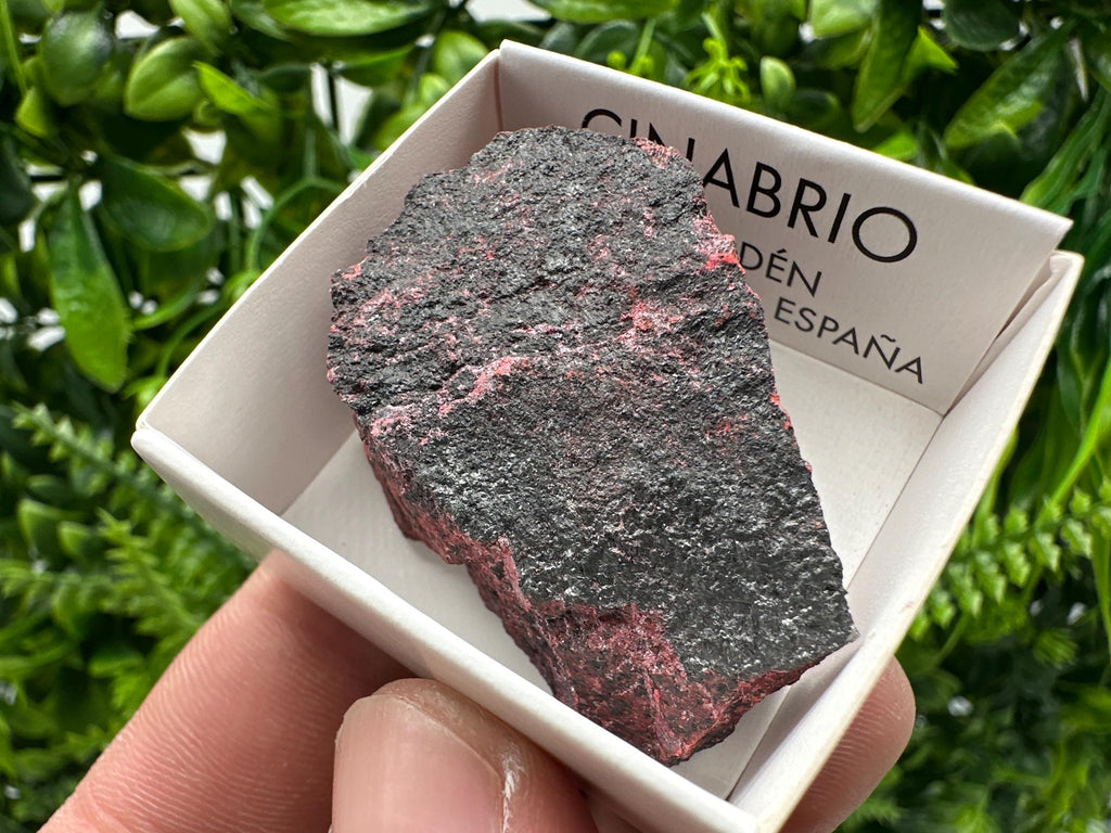 Red Cinnabar Crystal Specimen: Raw Mineral from Almaden, Spain