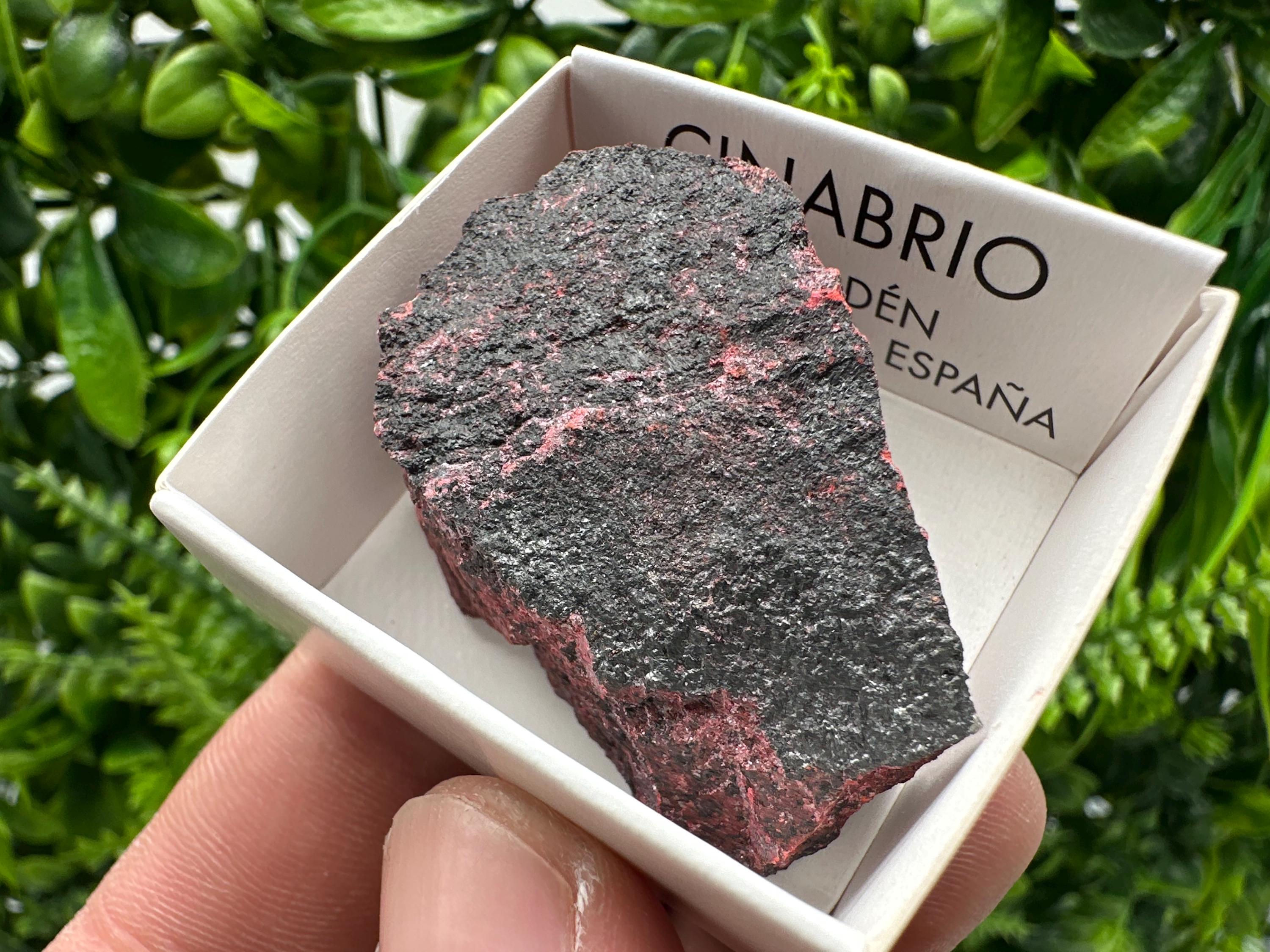 Red Cinnabar Crystal Specimen: Raw Mineral from Almaden, Spain