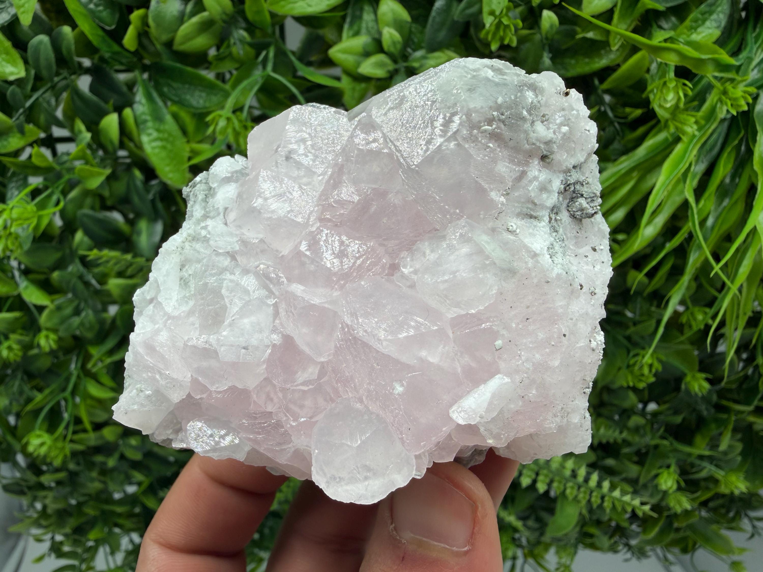 UV Reactive Mangano Calcite Crystal, Androvo Mine Bulgaria