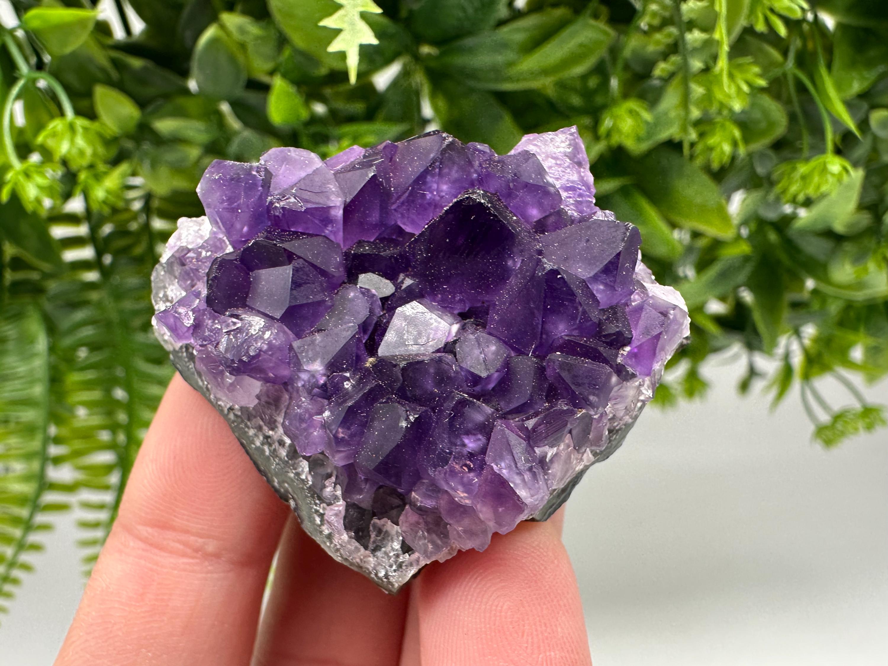 Uruguay Amethyst Crystal: Purple Quartz Home Decor, Energy Stone