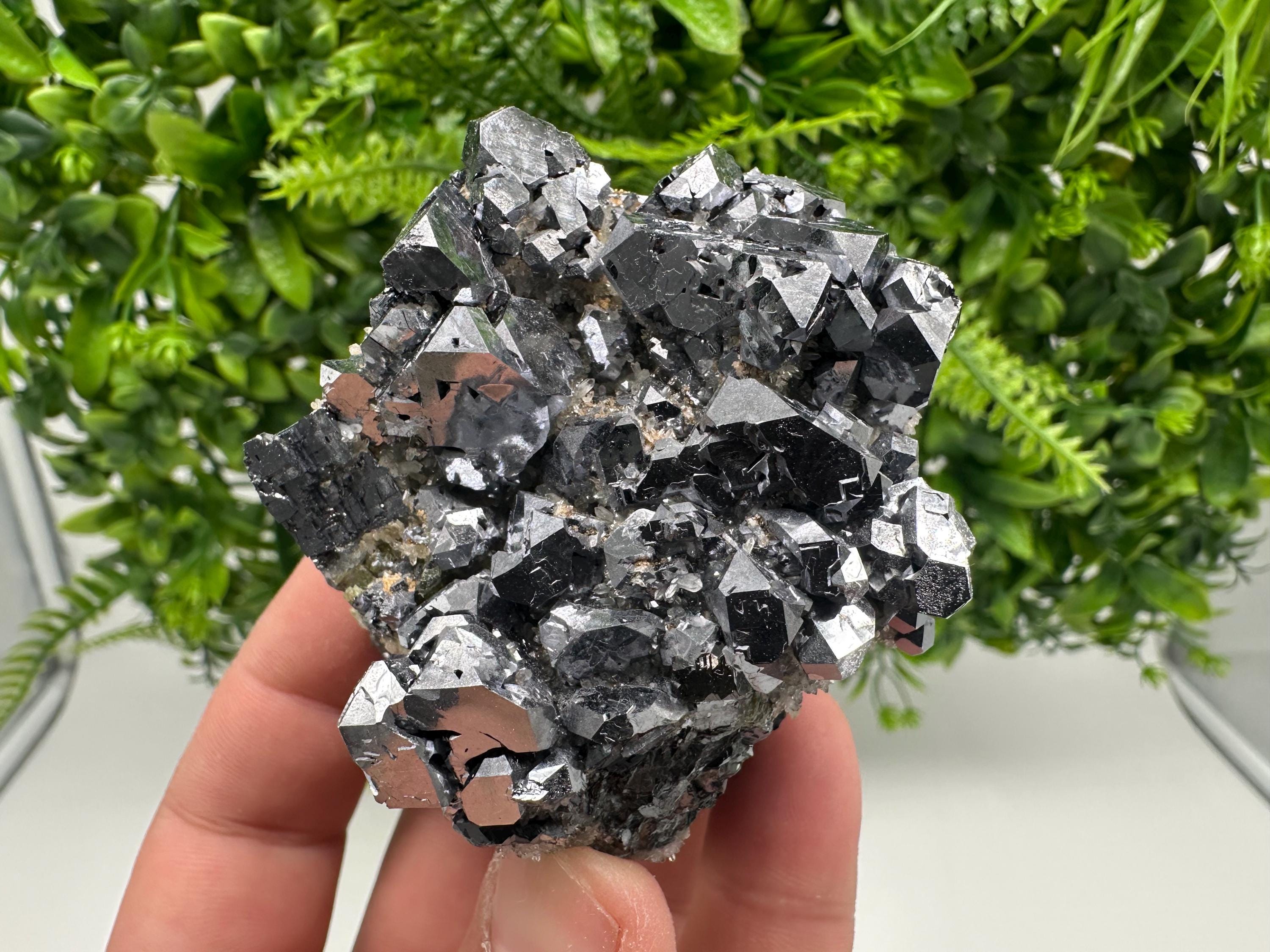 Galena with Quartz Specimen: Krushev Dol Mine, Bulgaria