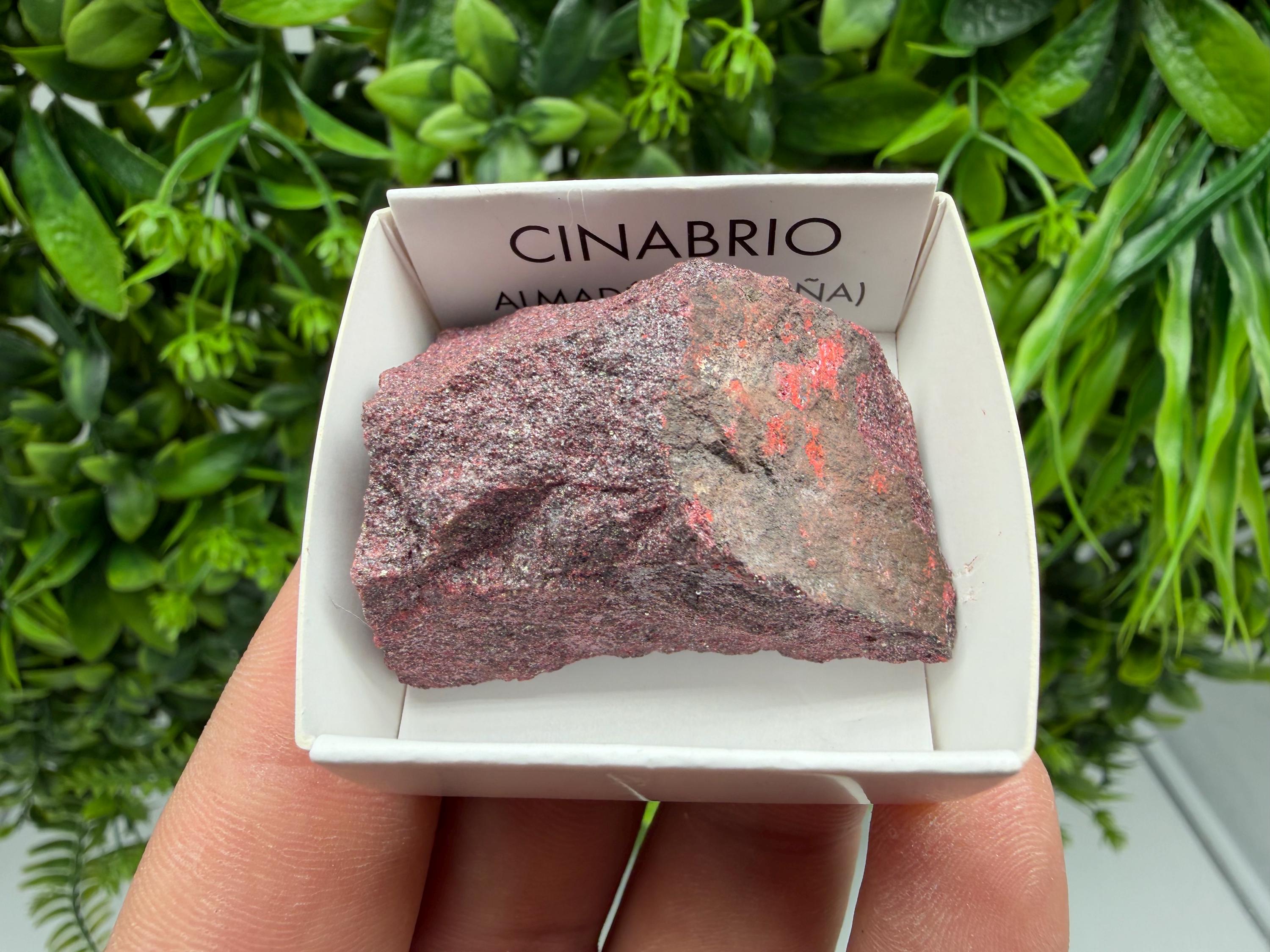 Red Cinnabar Crystal Specimen: Raw Mineral from Almaden, Spain