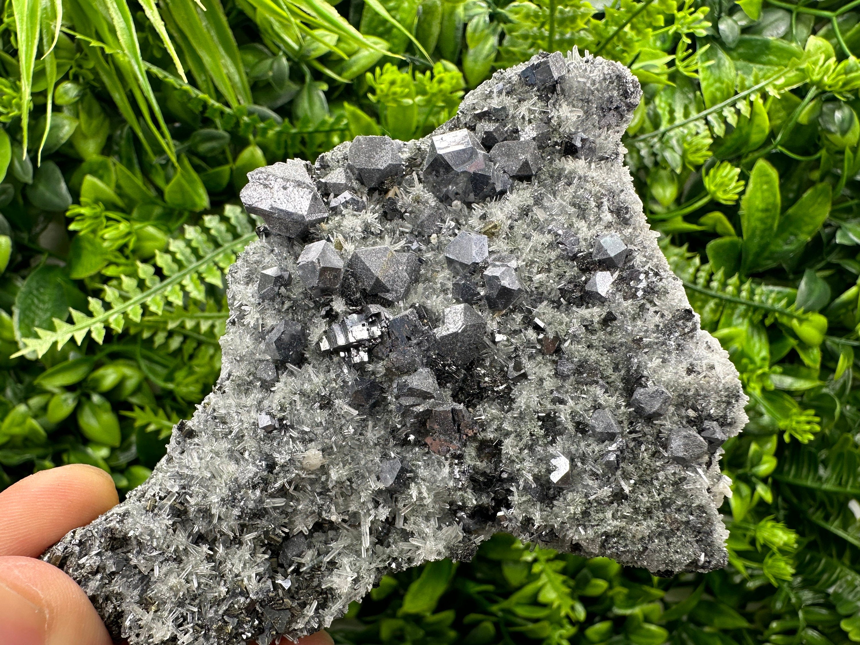 Galena with Sphalerite on Quartz, Bulgaria Mineral Specimen