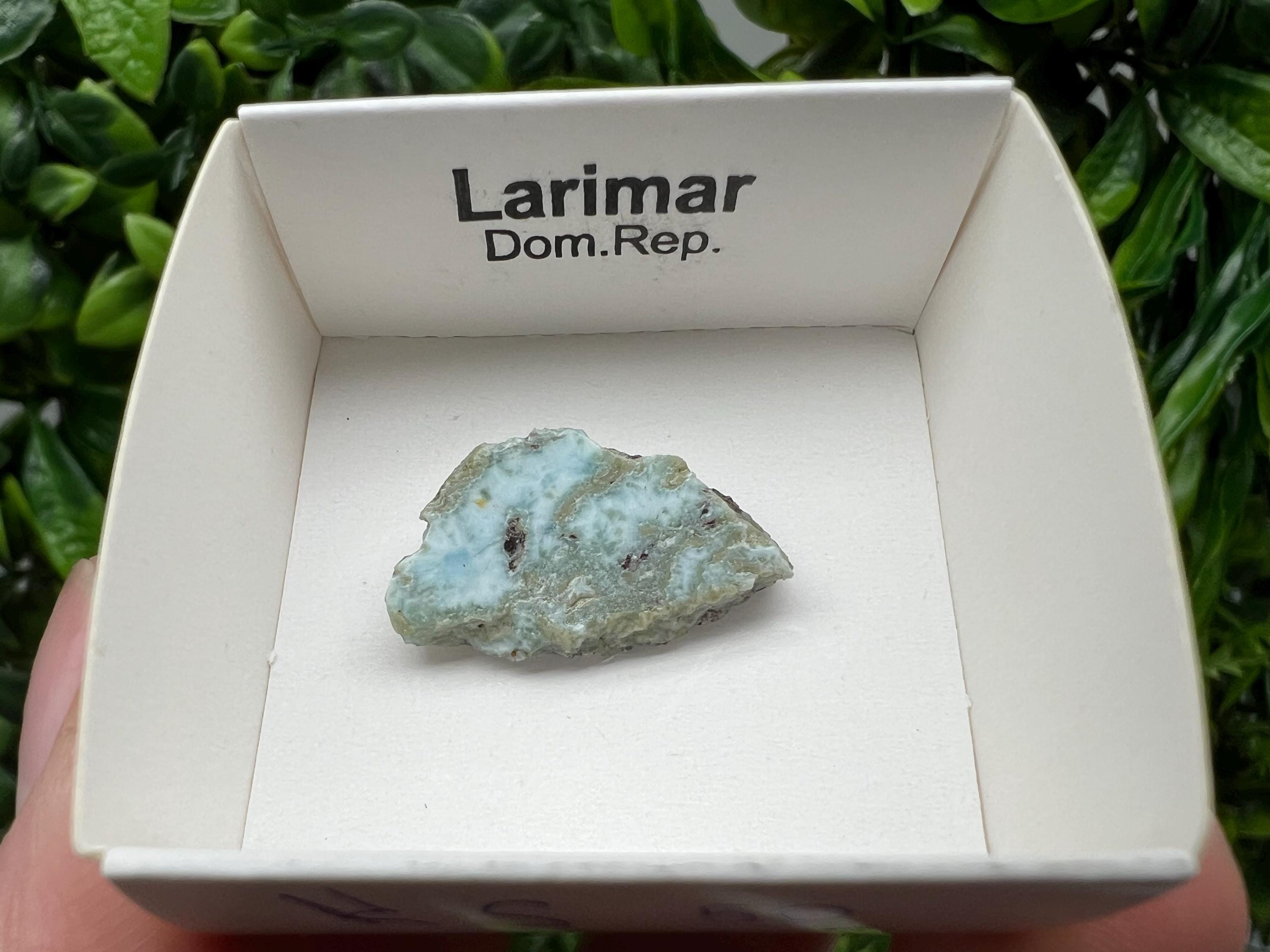 Rare Raw Larimar Specimen: Dominican Republic Crystal (25/15 mm)