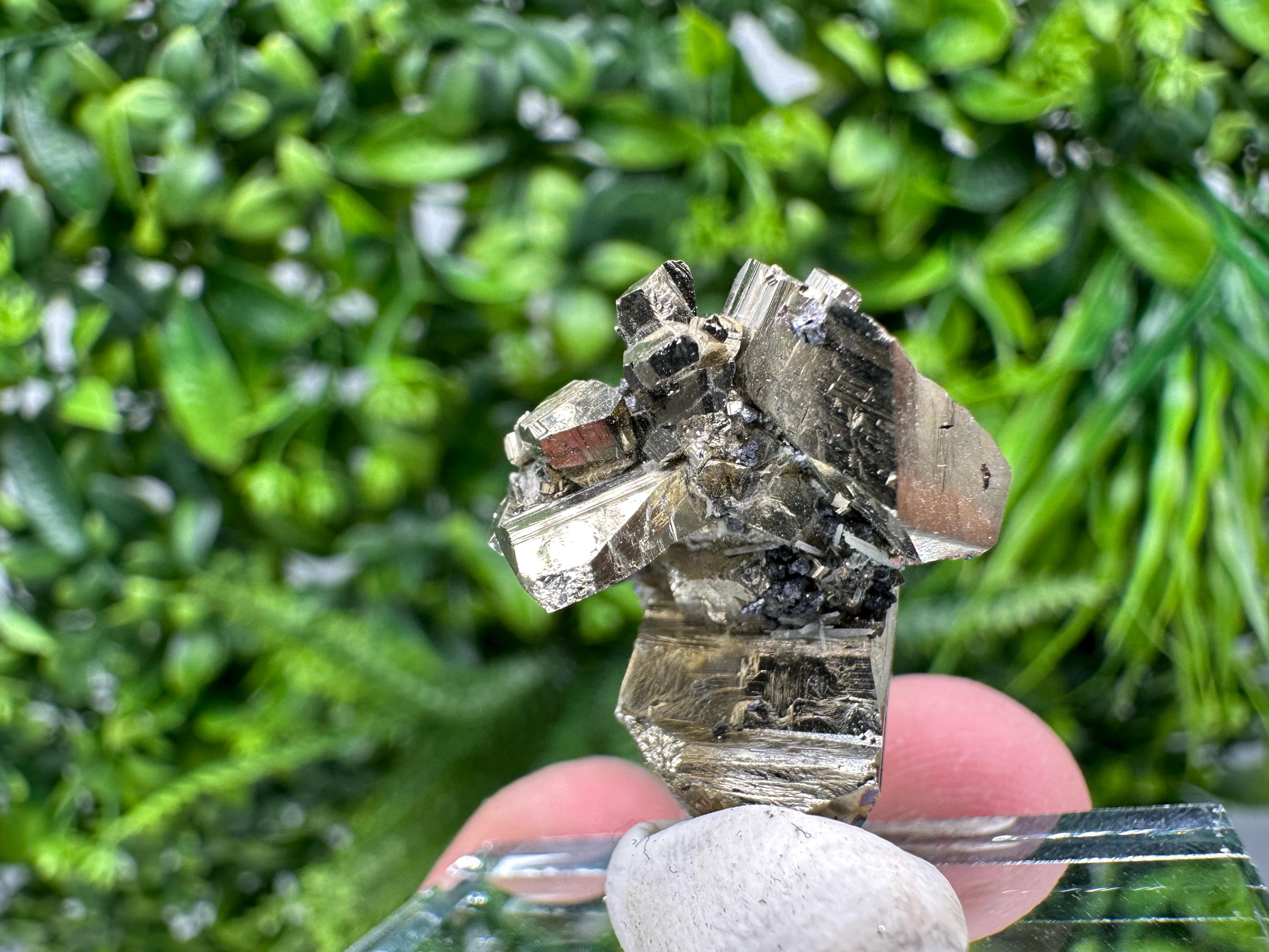 Rare Rainbow Pyrite Cluster: Borieva Mine, Bulgaria
