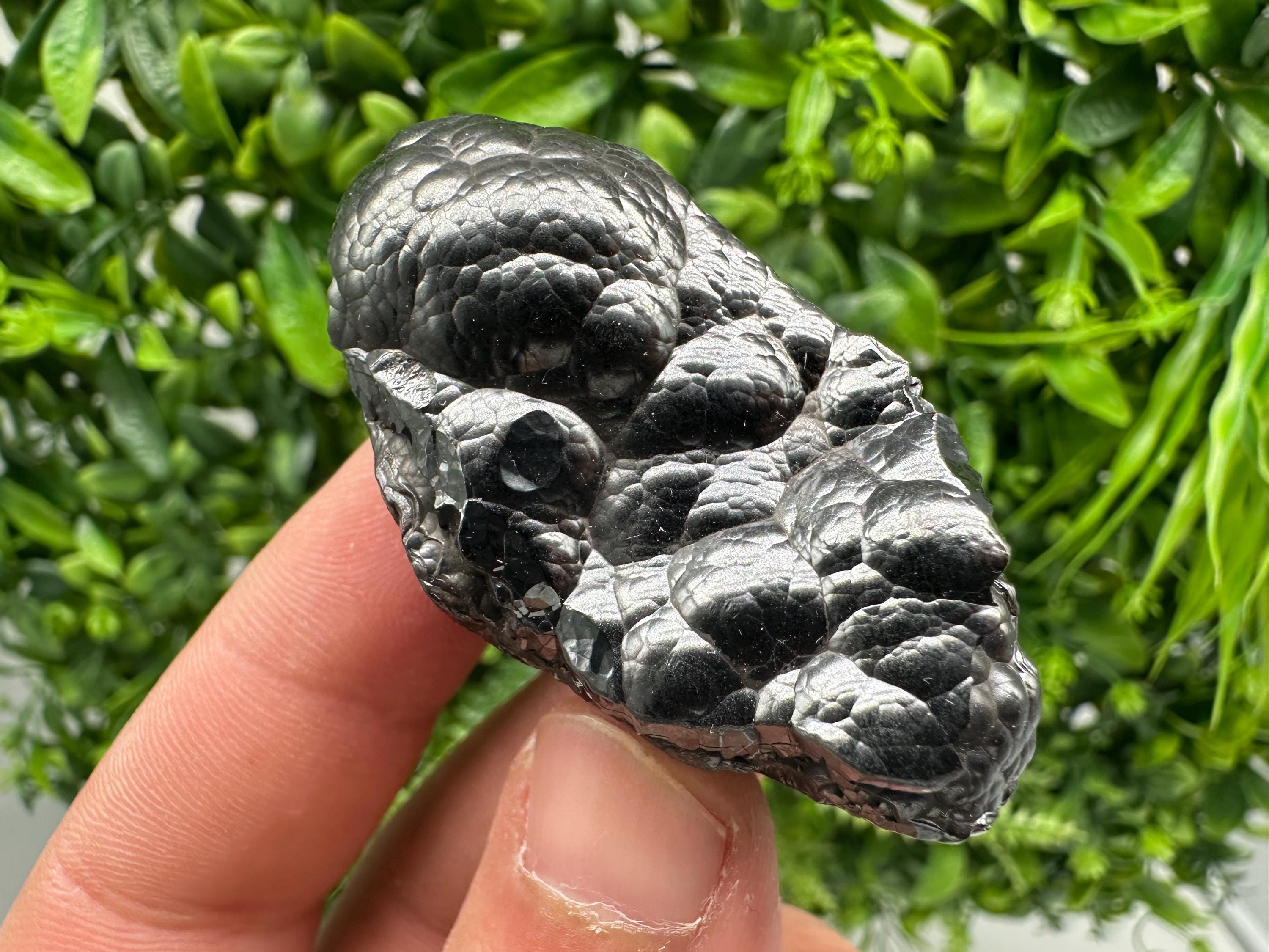 Botryoidal Black Hematite Specimen: Moroccan Crystal for Reiki Chakra