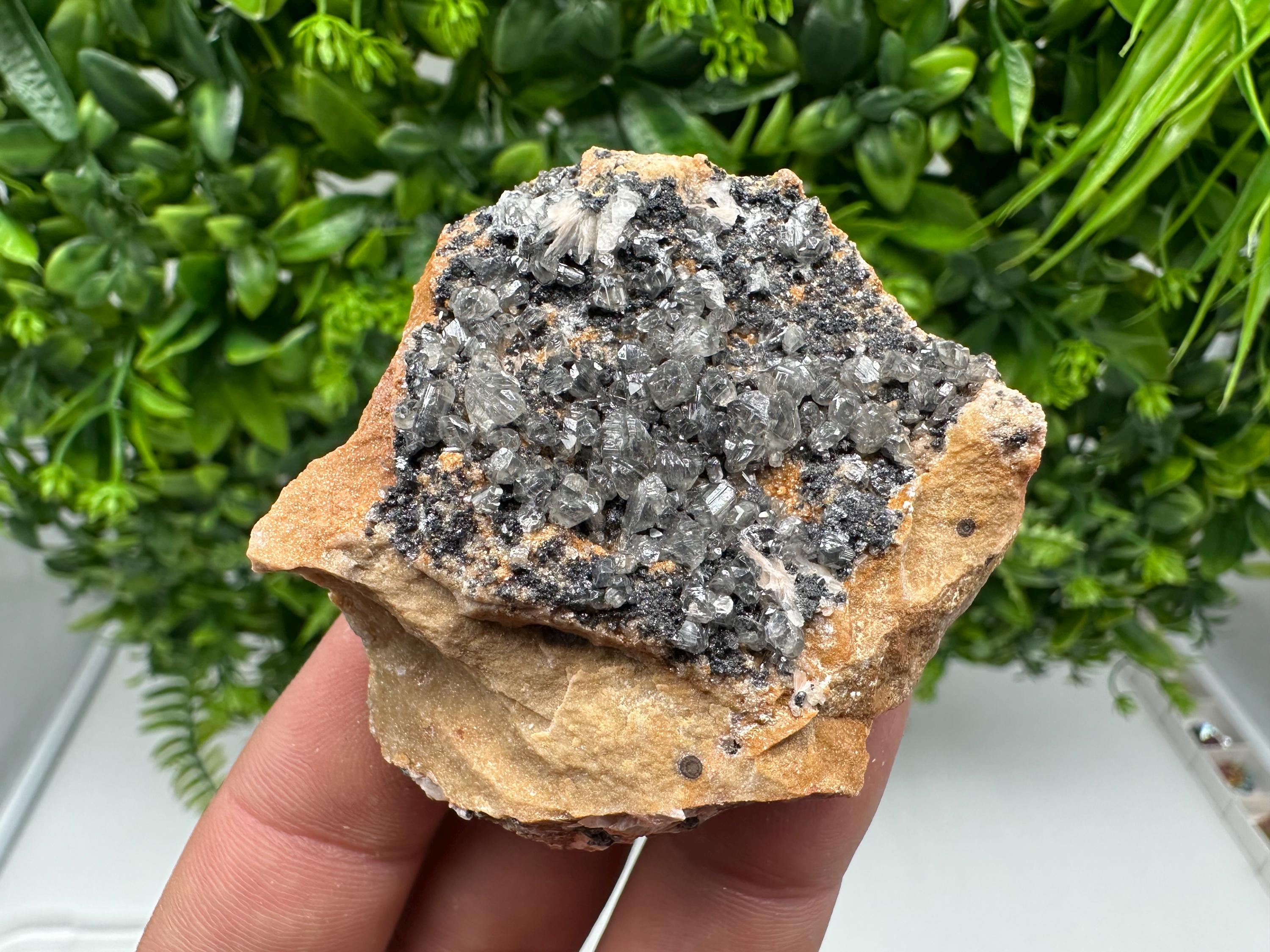 Wonderful Baryte with Cerussite on Galena from Morocco,Crystal, Mineral,Specimen,Cluster,Crystals,Barite Crystal,Cerussite Crystal,Specimen