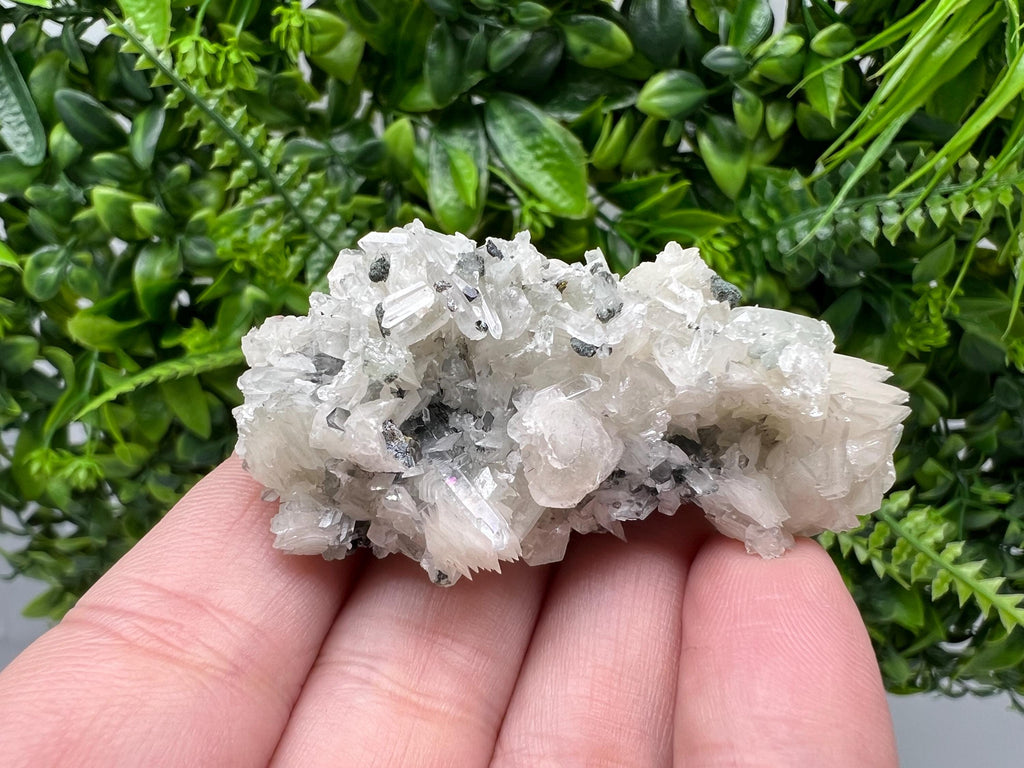 Calcite on Quartz, Borieva Mine Mineral Specimen