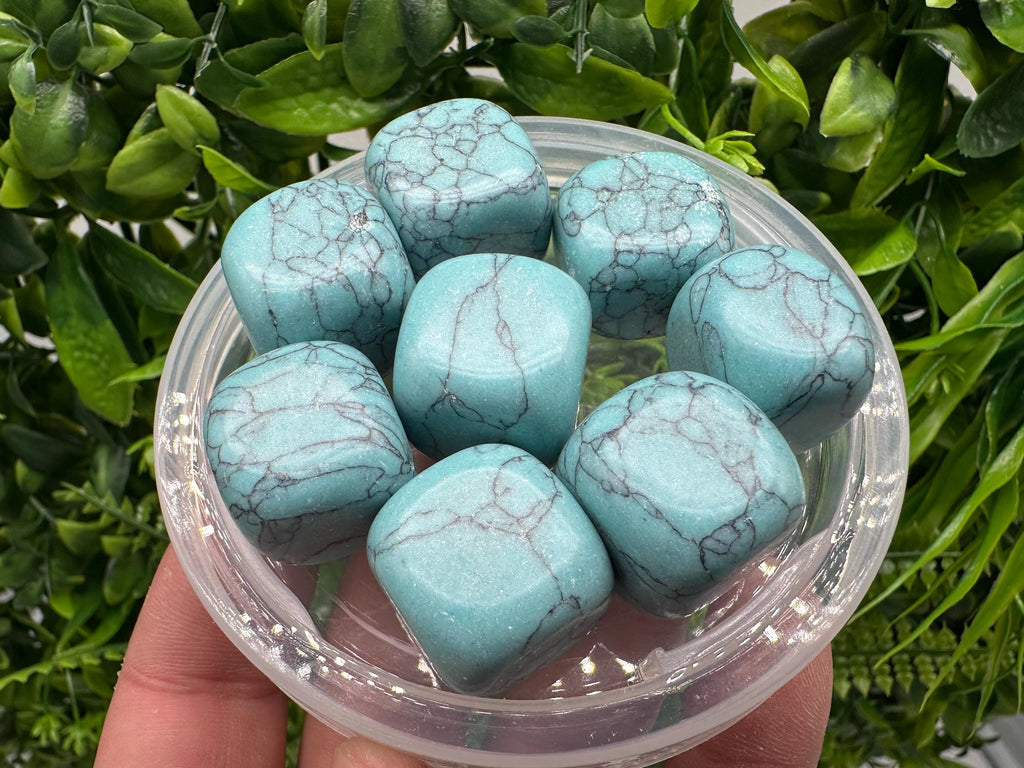 Synthetic Turquoise Tumbled Stone: Polished Reiki Healing Crystal