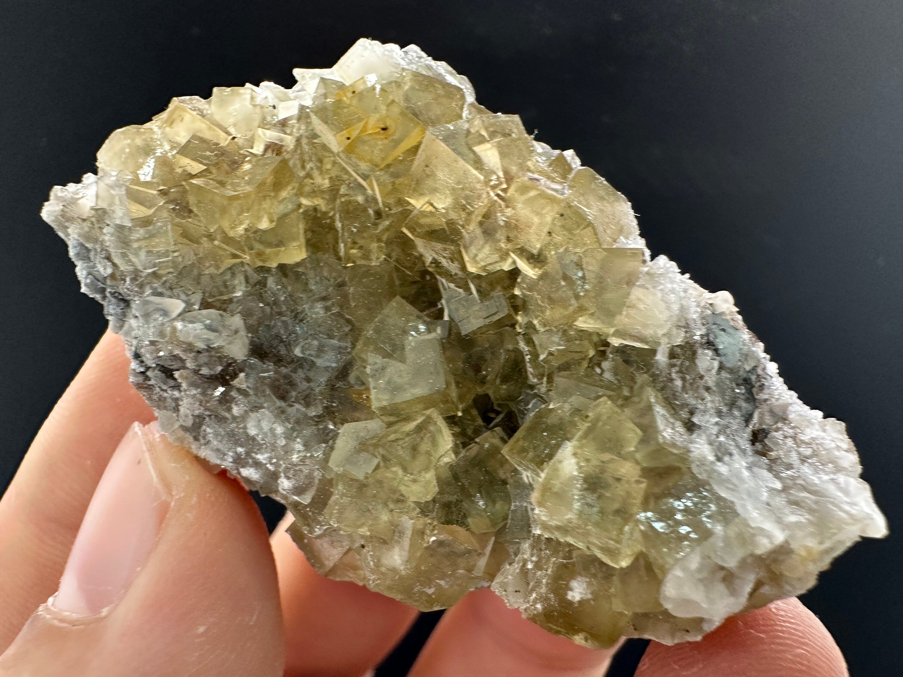 Yellow Fluorite Mineral Specimen from Spain