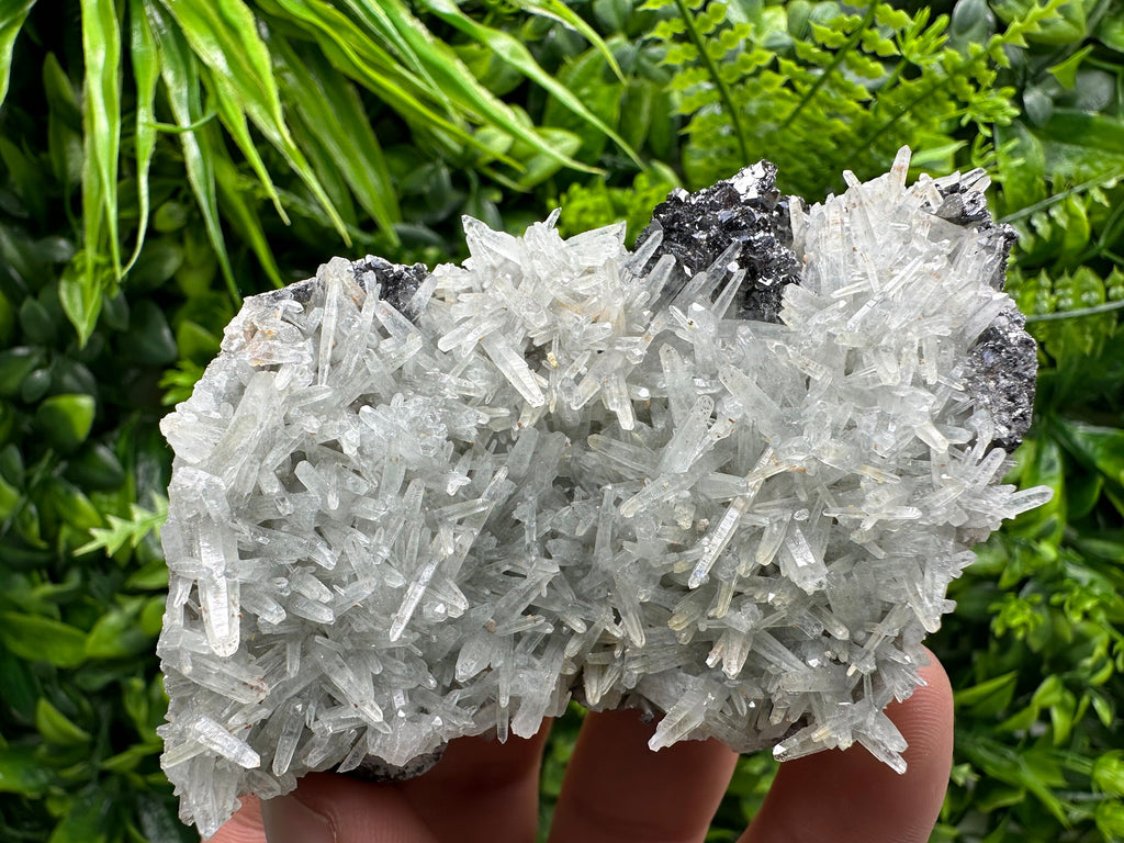 Chlorite Quartz Crystal Cluster, Bulgarian Mineral Specimen