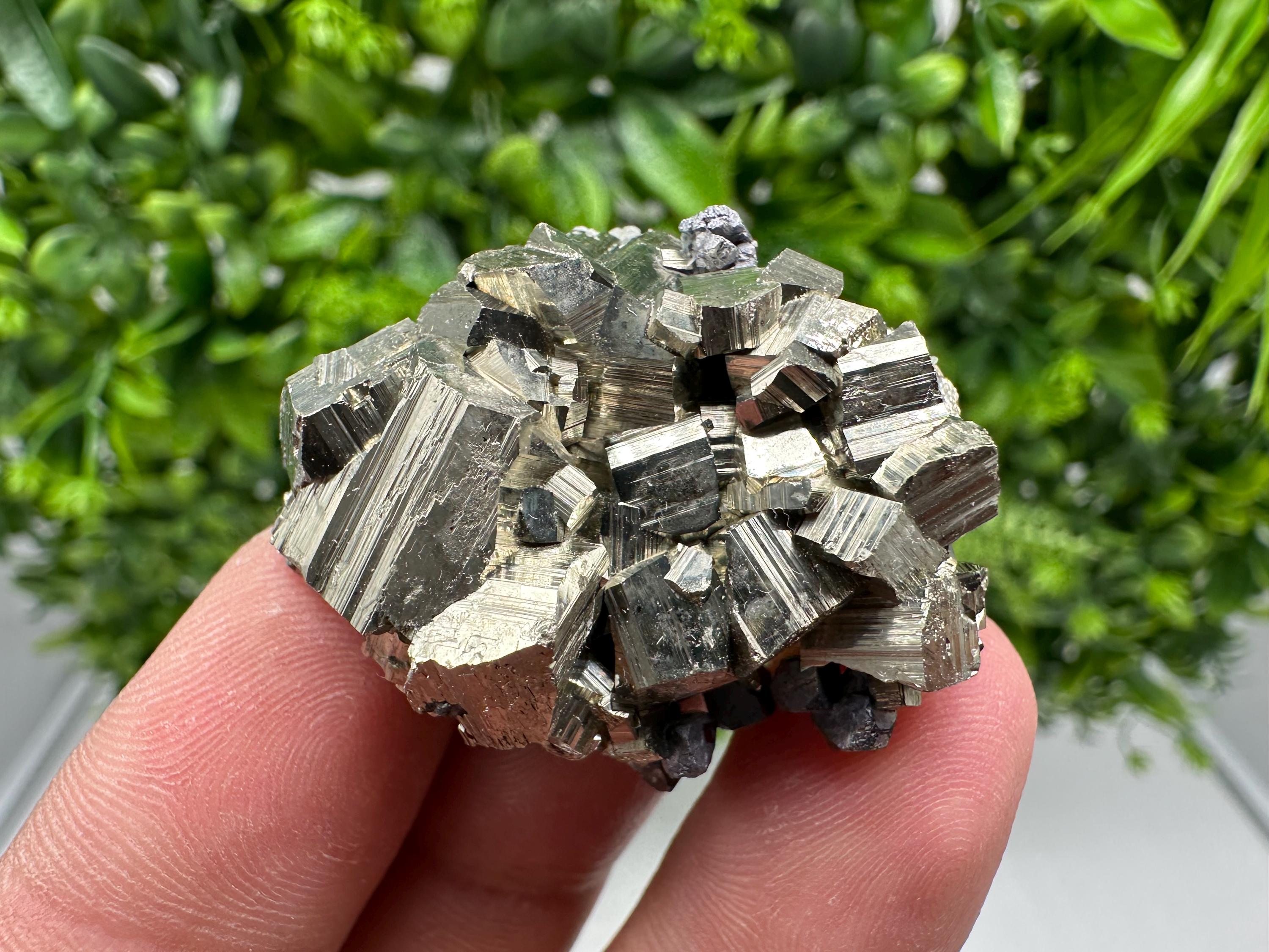 Golden Pyrite Cluster, Sphalerite Mineral Specimen, Bulgaria