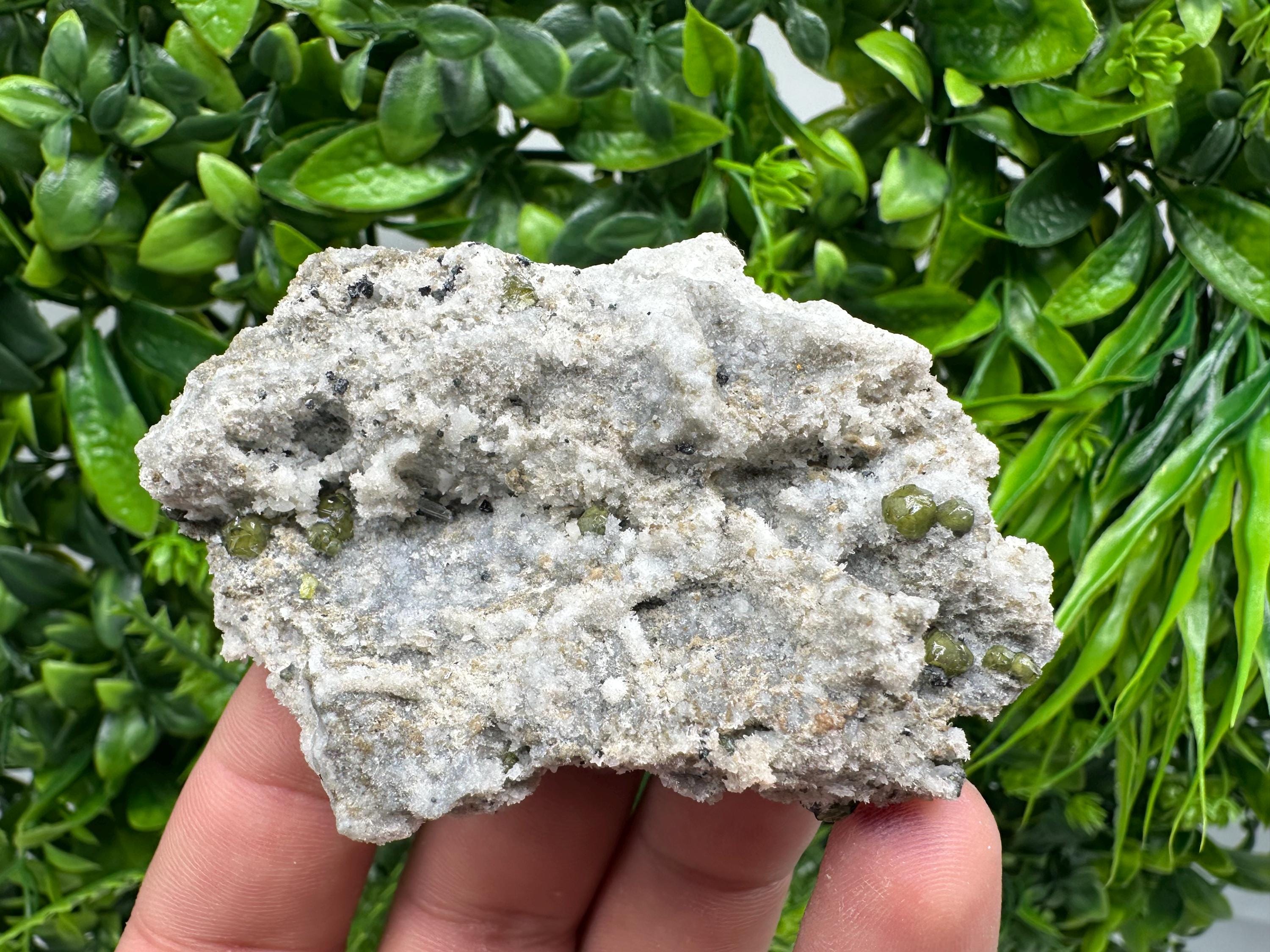 Cleiophane Sphalerite on Quartz: Green Crystal Mineral Specimen