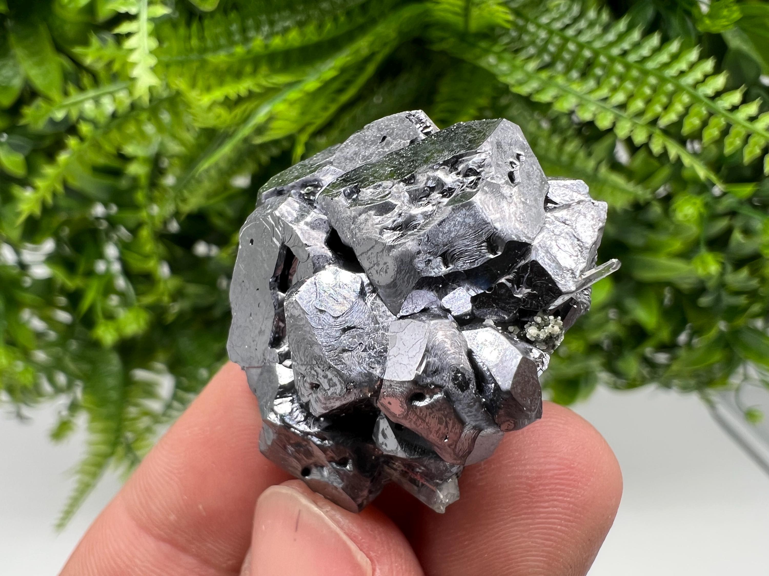 Skeletal Galena on Quartz, Borieva Mine Mineral Specimen