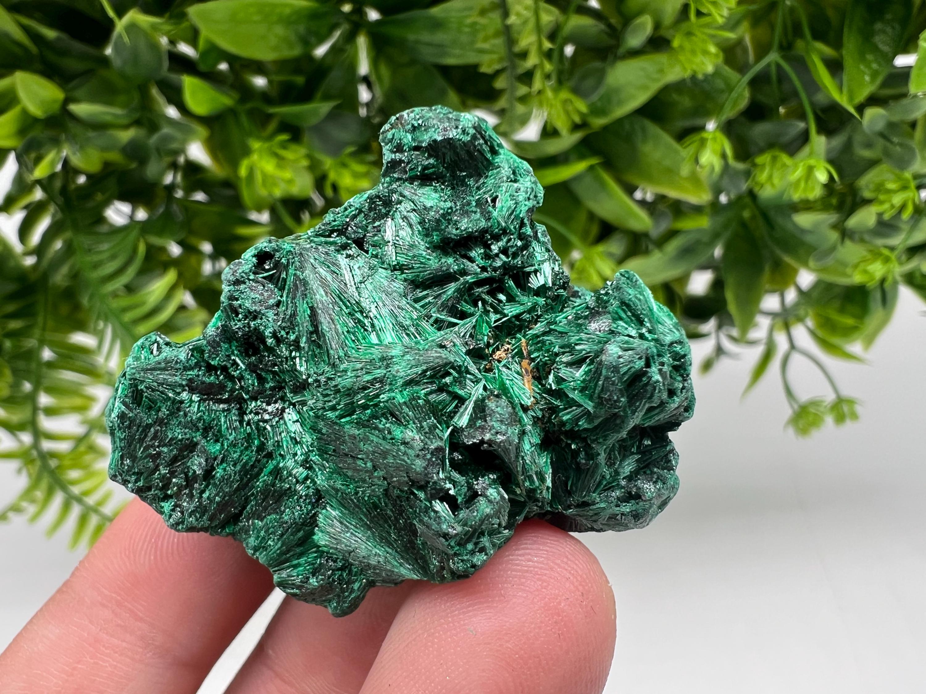 Green Polished Malachite Crystal, Congo Minerals, Chakra Stone