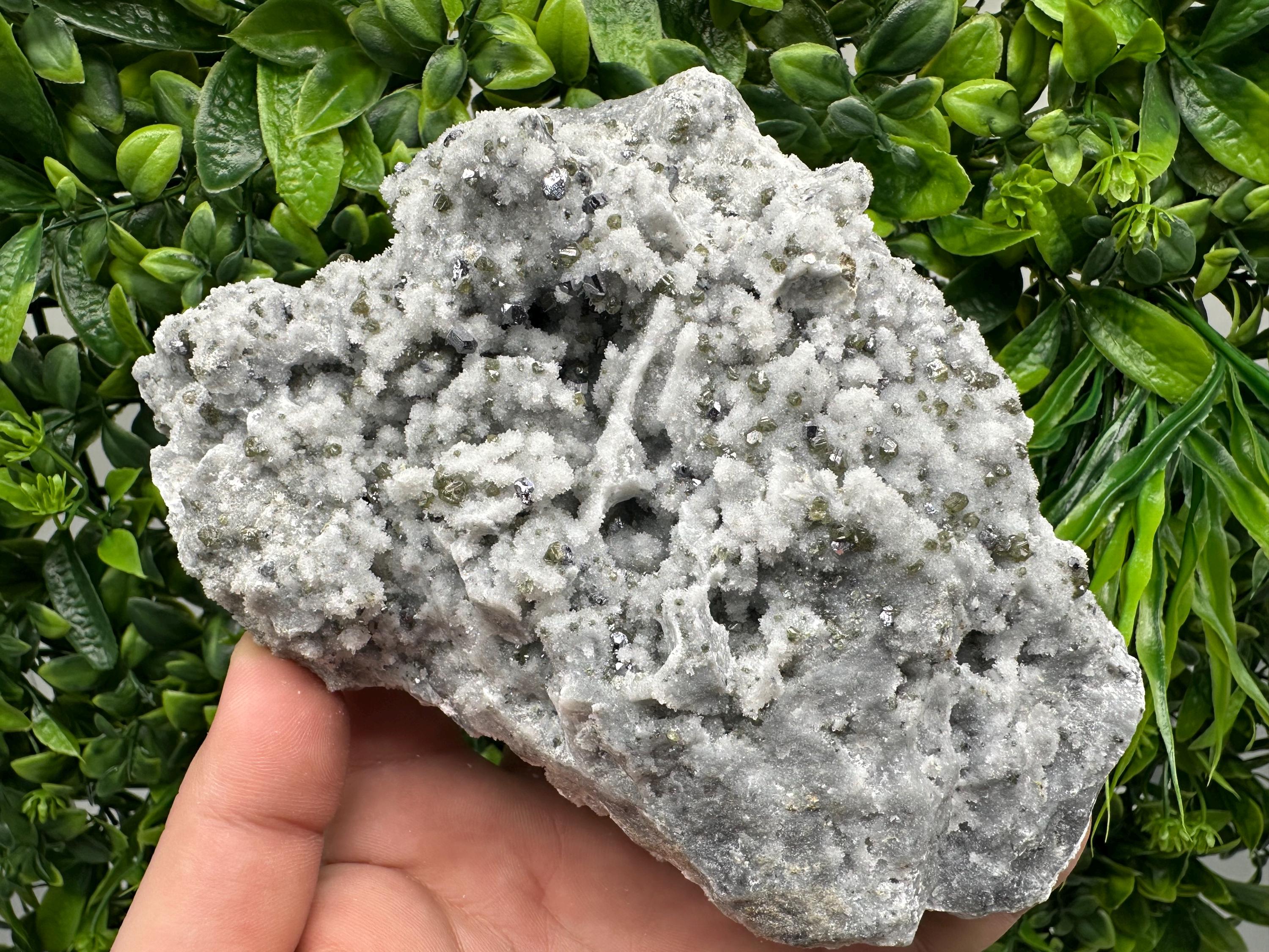 Mirror Galena, Cleiophane on Chalcedony, Madan Bulgaria Crystal Specimen
