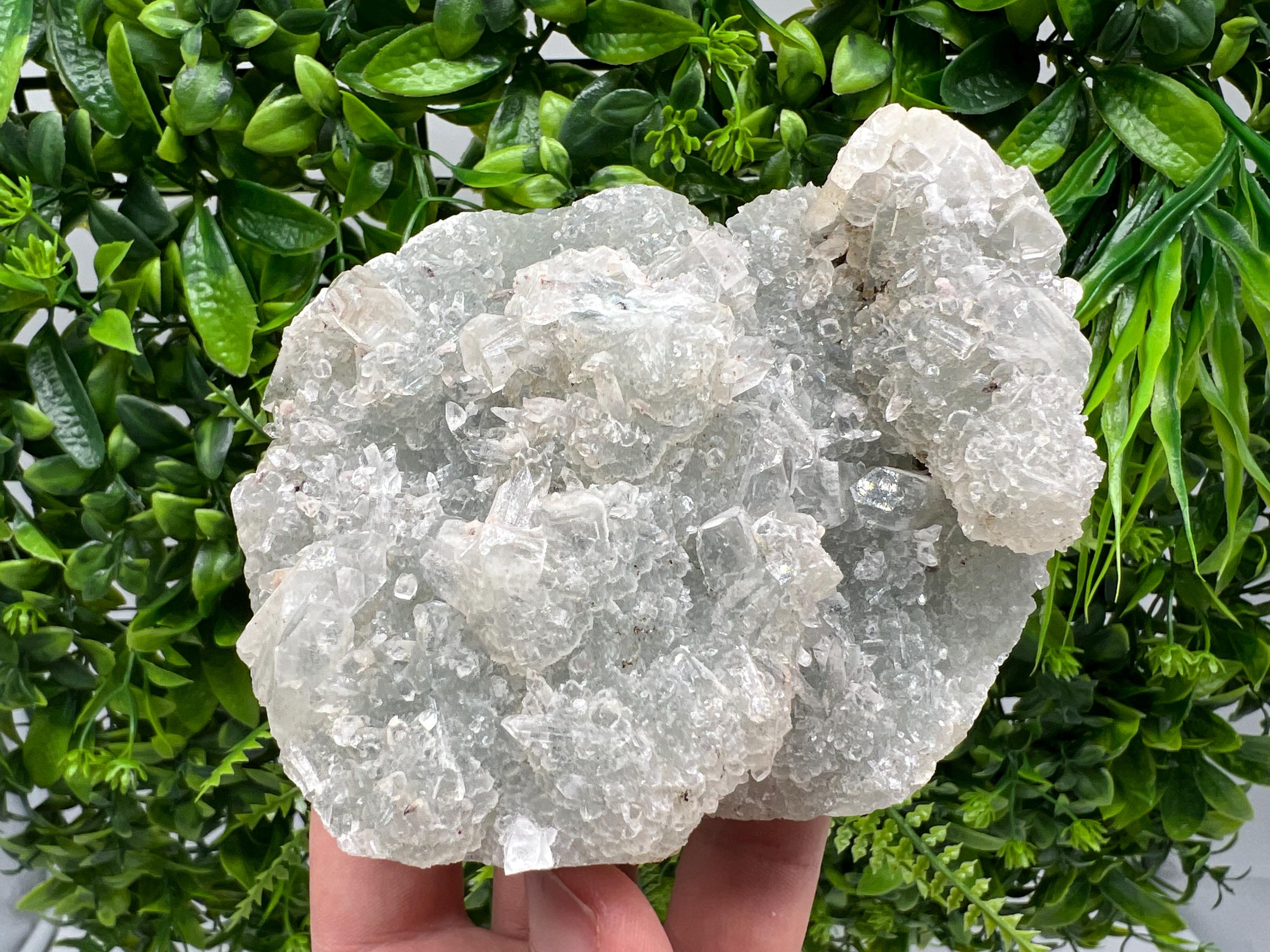 Natural Chalcedony Specimen, India Crystals, Home Decor (425 grams)