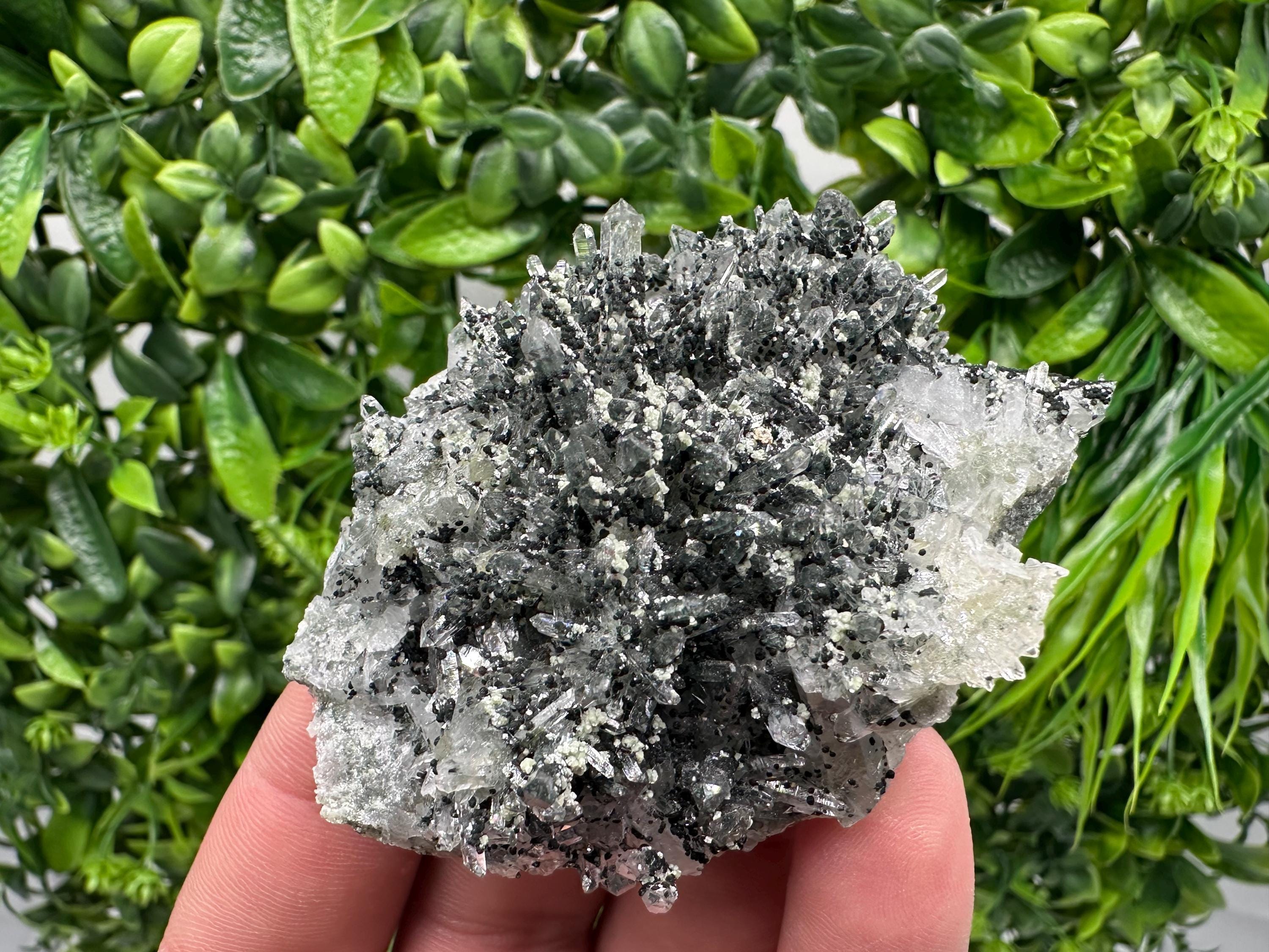 Chlorite Quartz Mineral Specimen, Bulgaria Crystal Decor