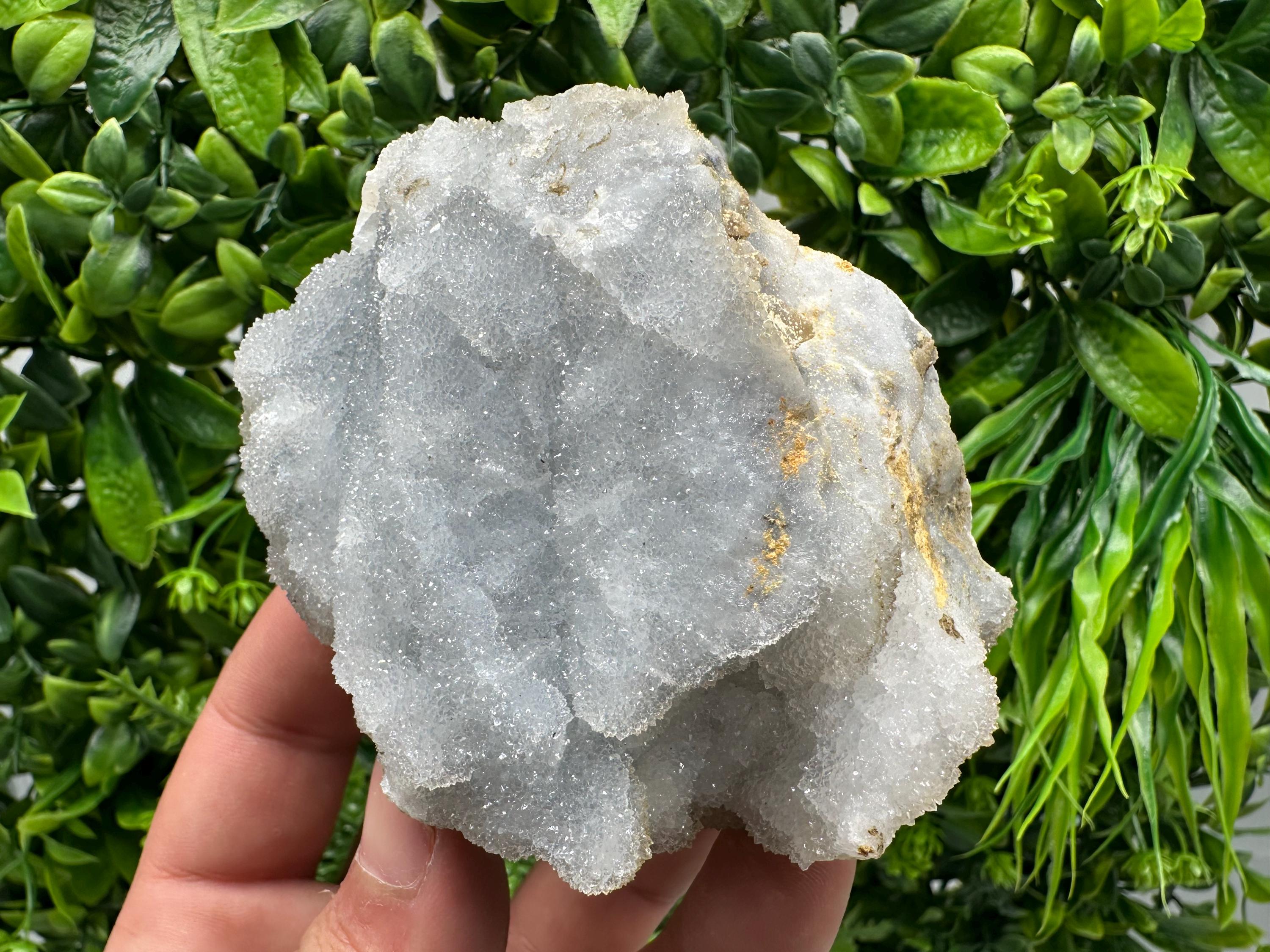 Blue Chalcedony Quartz with Chlorite Inclusions, Bulgarian Crystal Mineral