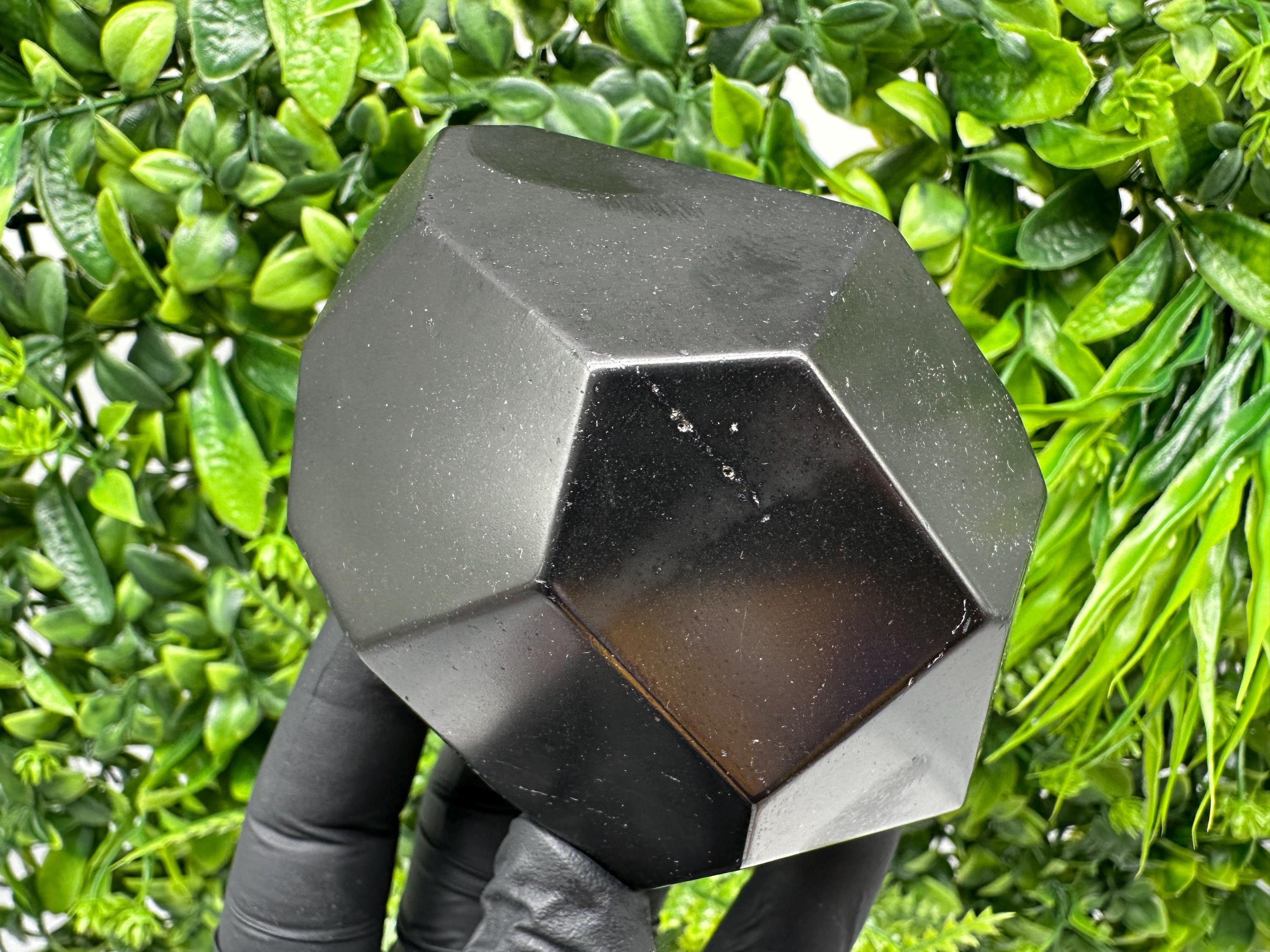 Polished Free-Form Shungite Crystal: EMF Protection Stone