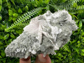 Calcite on Green Quartz: Borieva Mine Crystal Decor