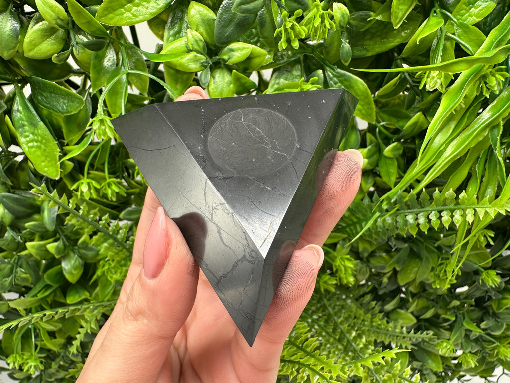 Shungite Sphere Stand: Small/Medium Crystal Ball Holder