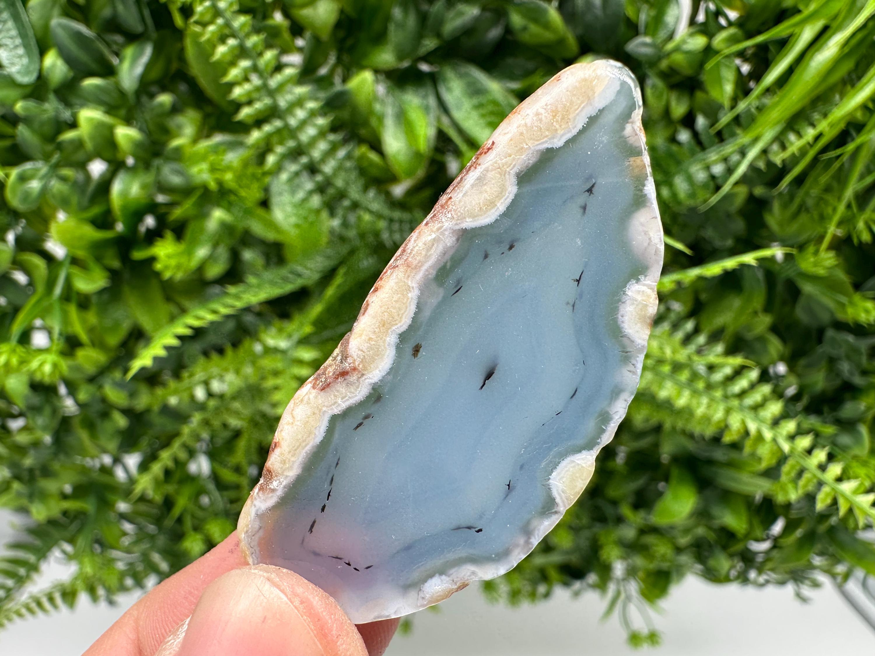 Agate Slice: Polished Quartz Crystal, Spiritual Healing Stone