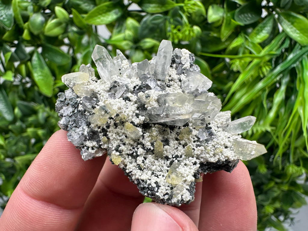 Chlorite Epidote Quartz Mineral Specimen, Bulgaria Home Decor Stone