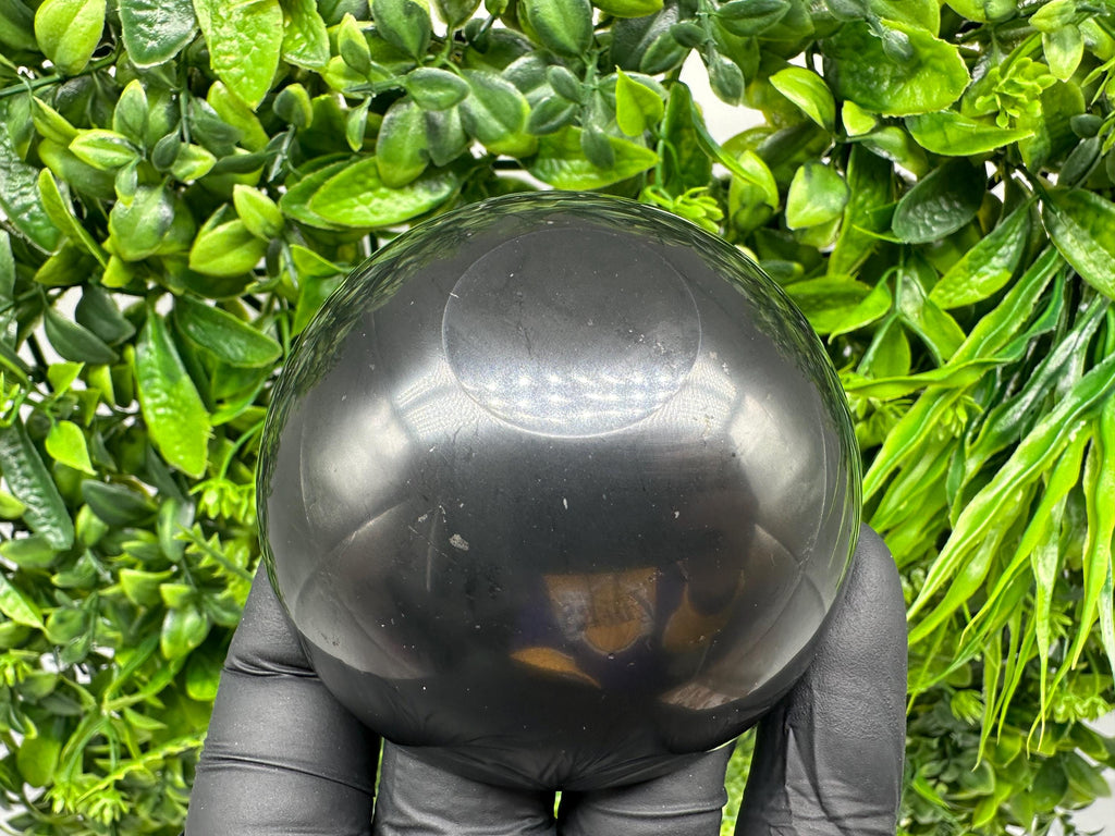 Polished Shungite Bowl 80mm: EMF Protection, Water Purification