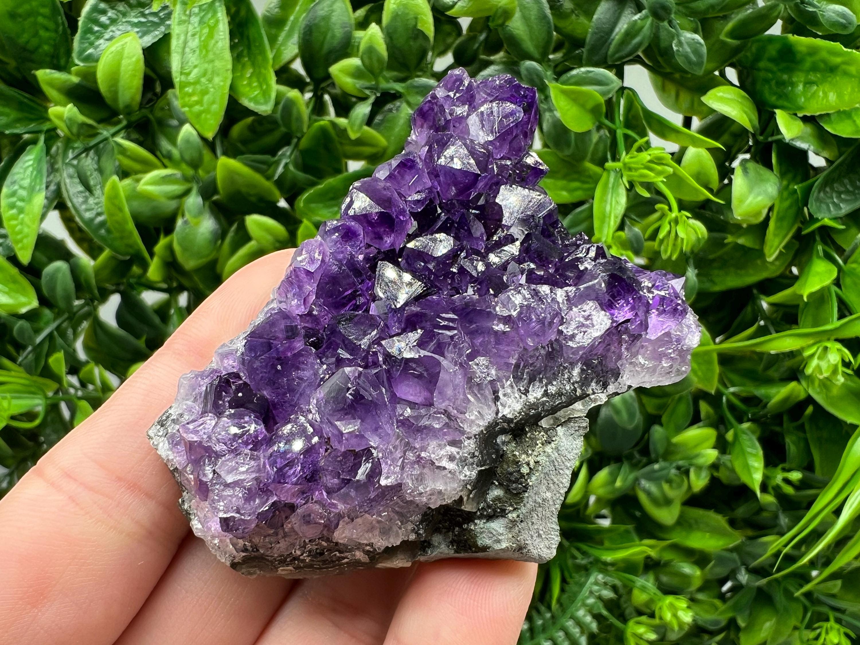 Uruguay Amethyst Crystal: Purple Quartz Home Decor, Energy Stone