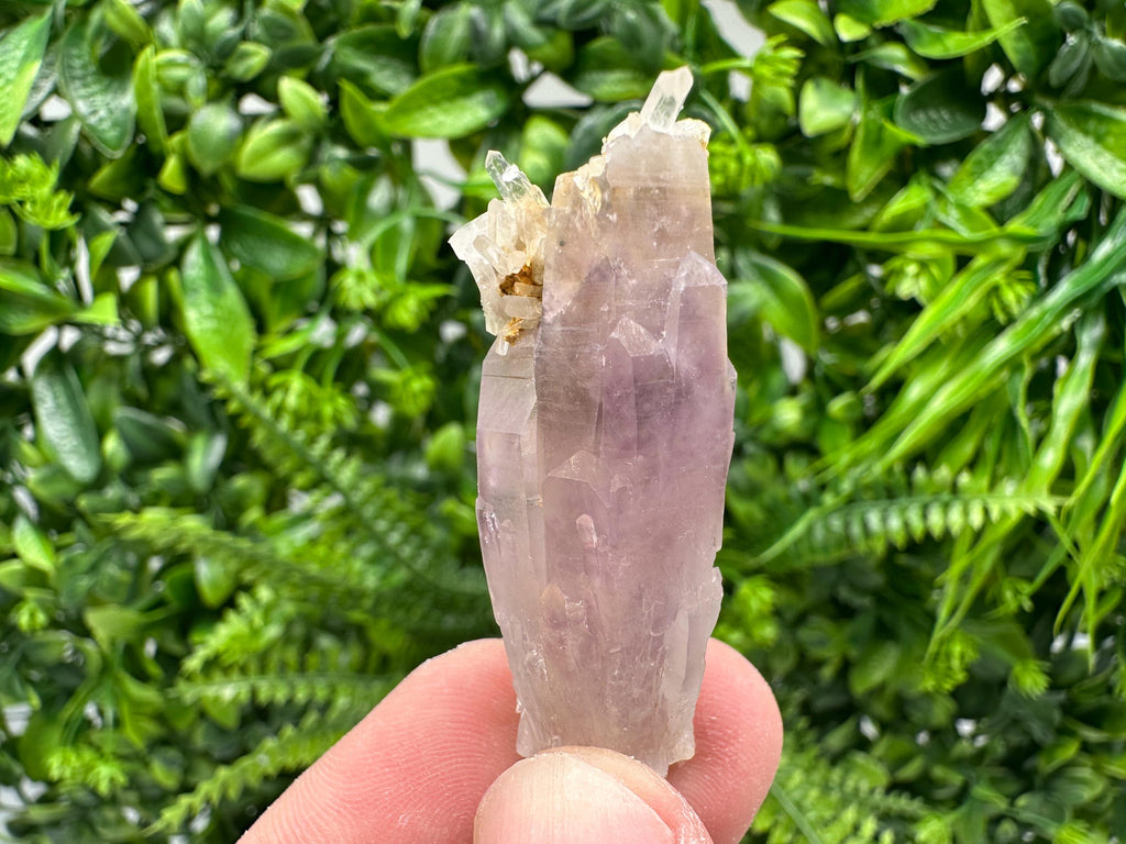 Amethyst Phantom Crystal with Cerusite, Madjarovo Mine, Bulgaria