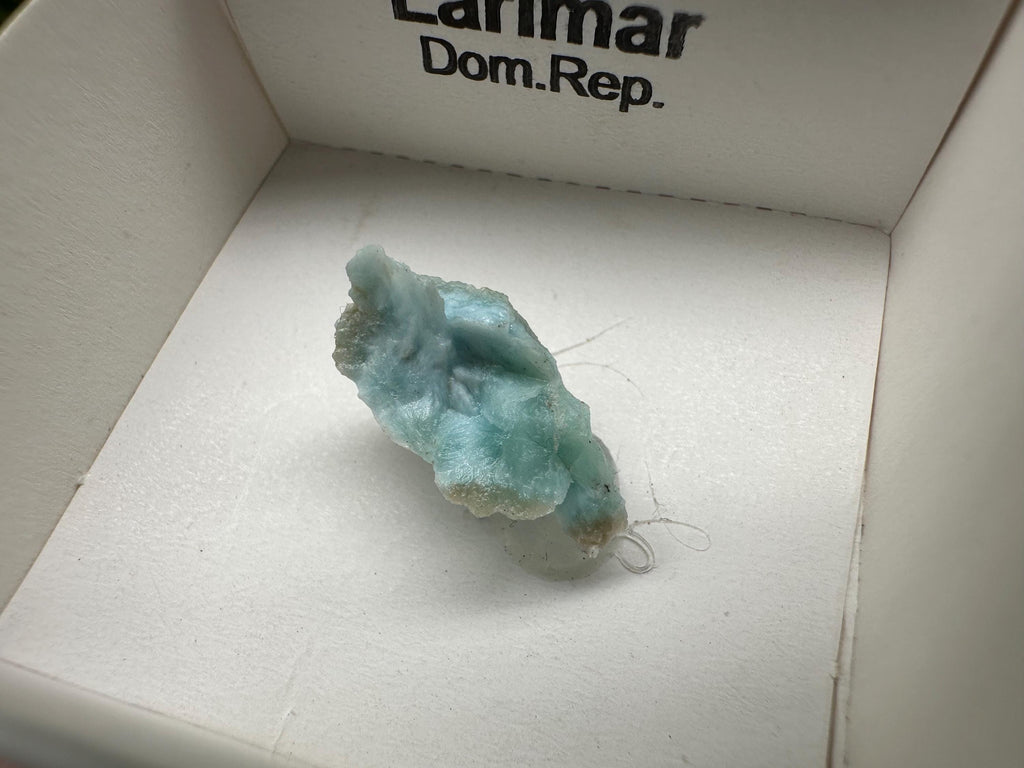 Rare Raw Larimar Specimen: Dominican Republic Crystal BOX 4/4 cm