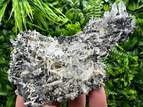 Calcite Pyrite Quartz Cluster: Chlorite Minerals, Bulgaria