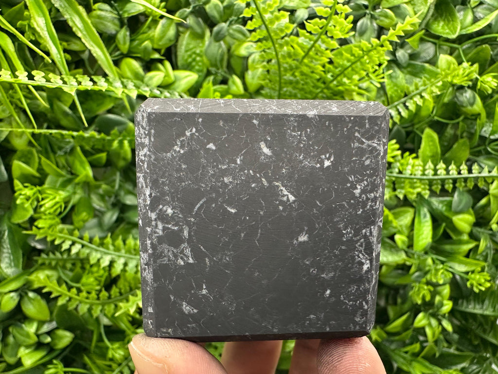 Shungite Crystal Cube (5cm): EMF & 5G Protection, Healing Stone